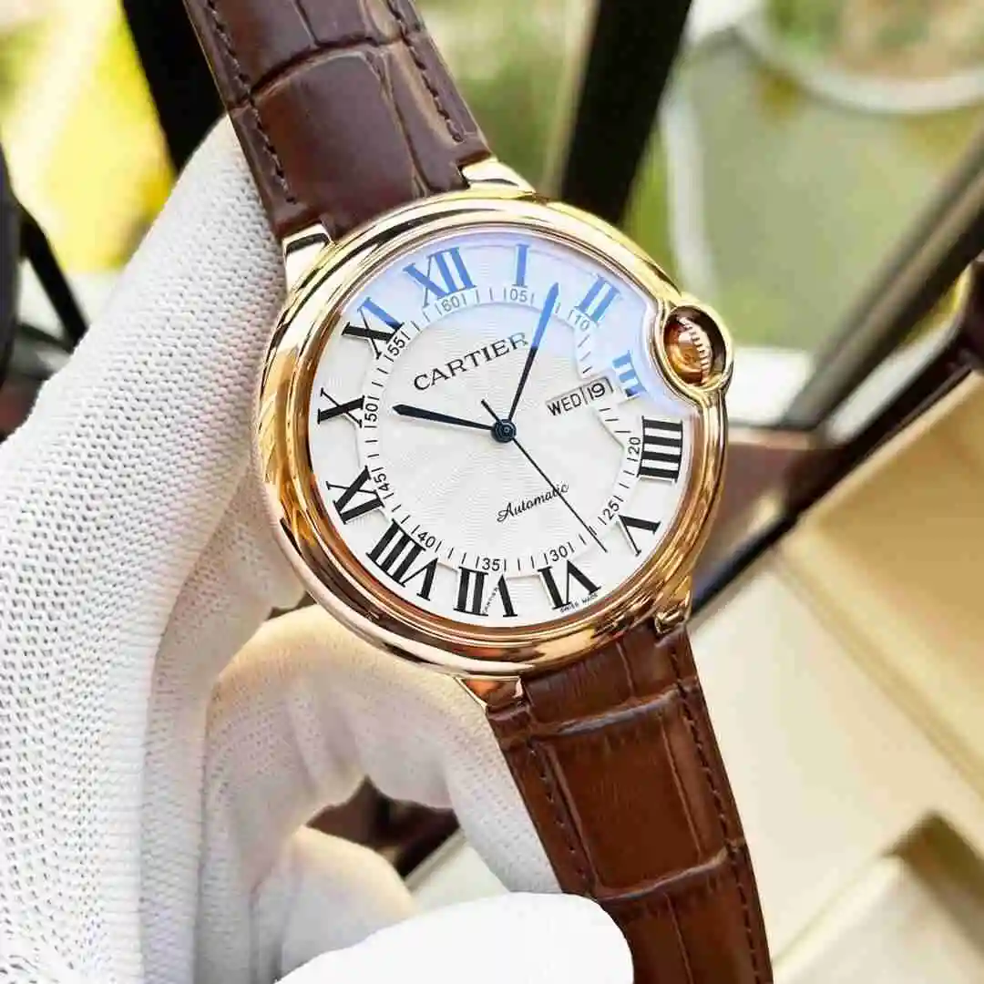 General Watches Cartier Watch Men's Watch Paired with Original Fully Automatic Mechanical Movement Top Grade 316 Precision Steel Case with Mineral Super Strong Mirror Diameter 44mm KK04650 view 8