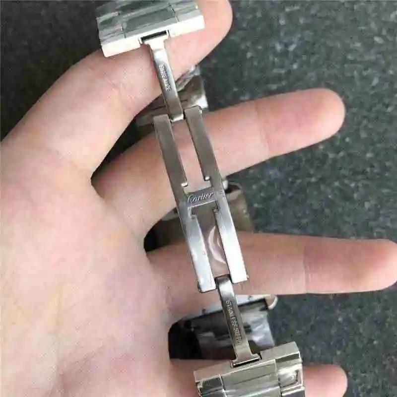 V9 Cartier tank series mechanical men's clothing, length 40.5mm, width 31mm, thickness 7.8mm Watch view 3