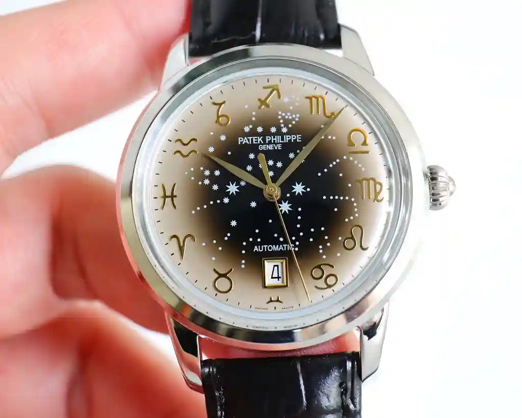 General Watches Patek Philippe Patek@Philippe watch men's watch with original fully automatic mechanical movement top 316 stainless steel case strap mineral super mirror diameter 40mm KK09800 view 9