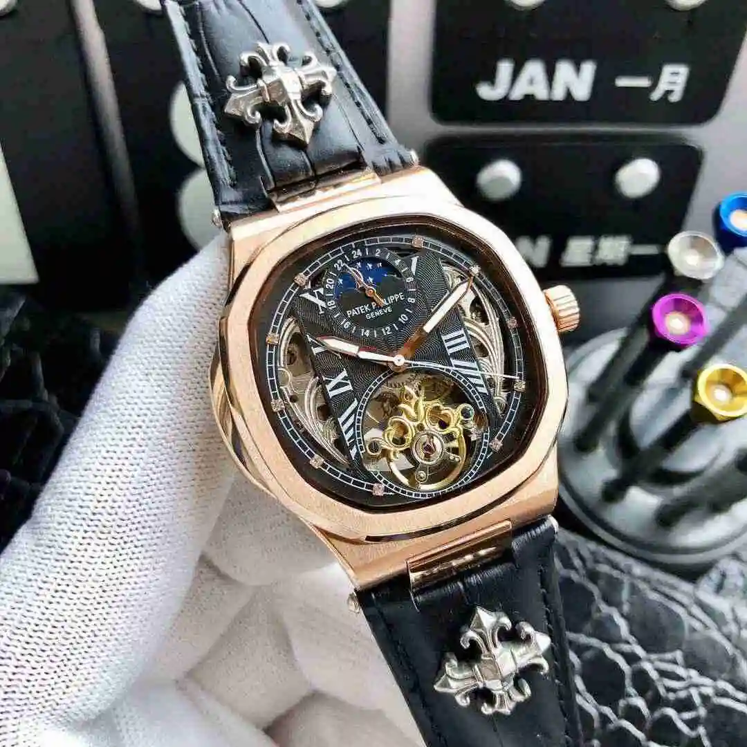 General Watches Patek Philippe Watch Men's Watch Paired with Original Fully Automatic Mechanical Movement Top Grade 316 Precision Steel Case Case with Mineral Super Strong Mirror Diameter 42mm KK05450 view 4