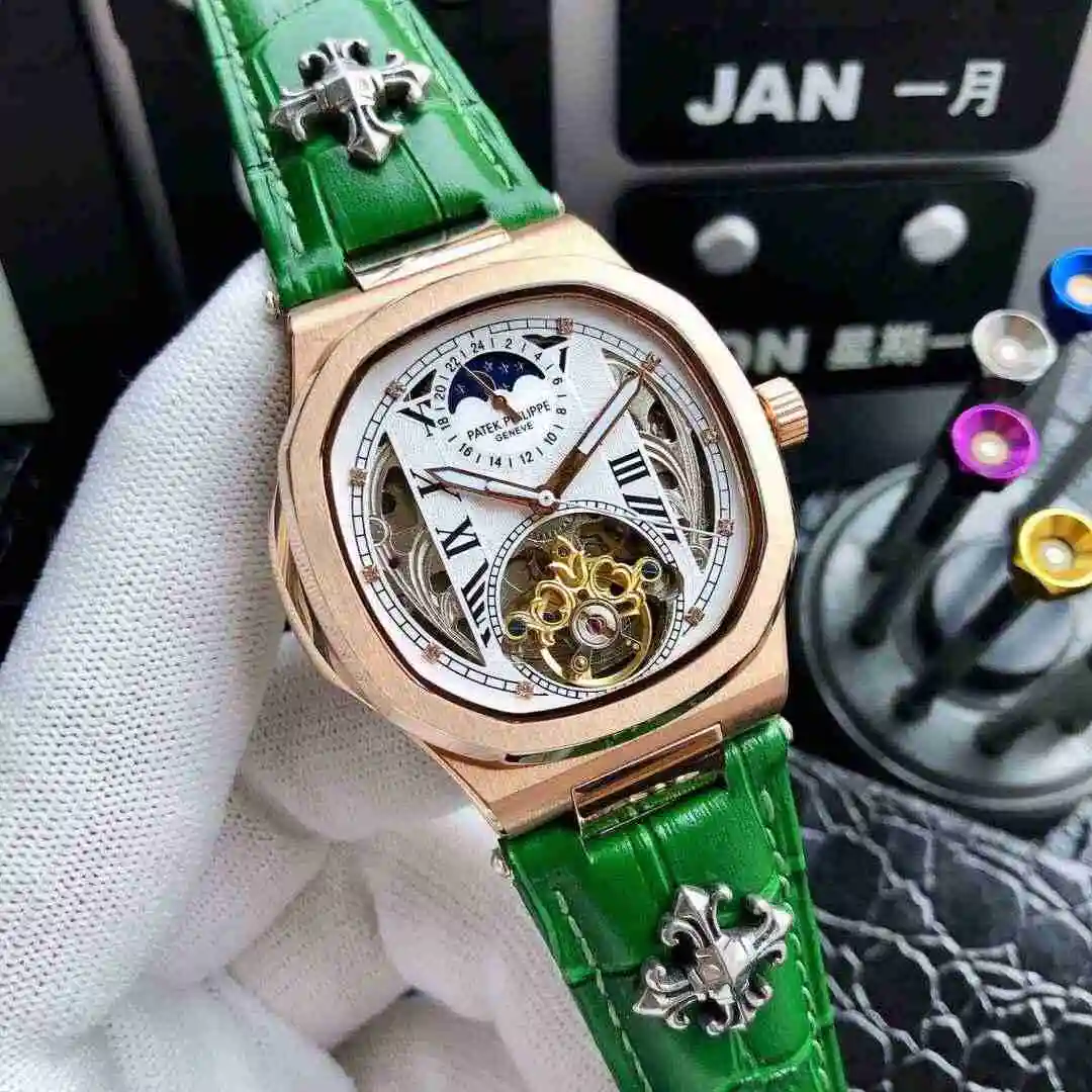General Watches Patek Philippe Watch Men's Watch Paired with Original Fully Automatic Mechanical Movement Top Grade 316 Precision Steel Case Case with Mineral Super Strong Mirror Diameter 42mm KK05450 view 5