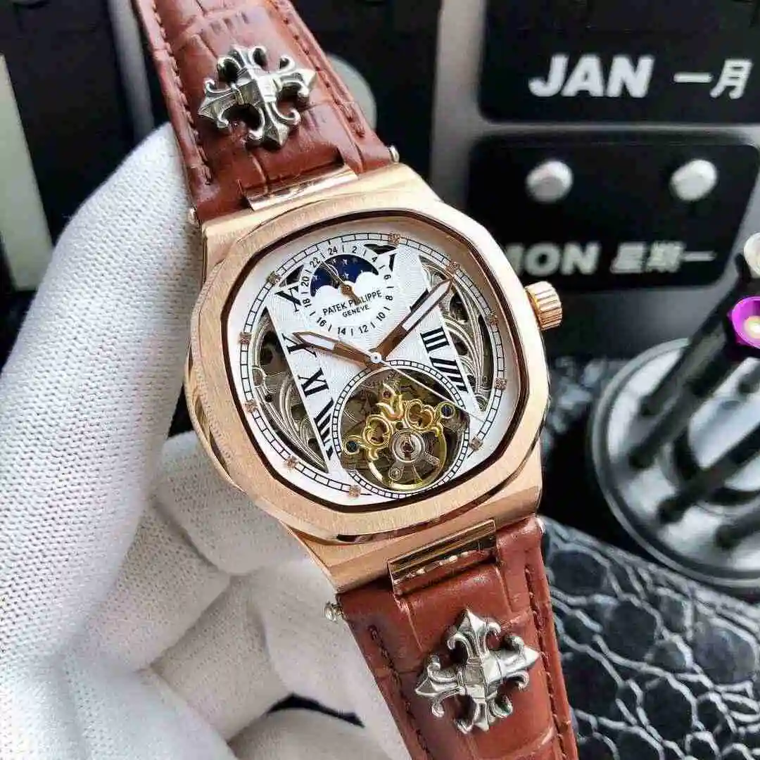 General Watches Patek Philippe Watch Men's Watch Paired with Original Fully Automatic Mechanical Movement Top Grade 316 Precision Steel Case Case with Mineral Super Strong Mirror Diameter 42mm KK05450 view 7