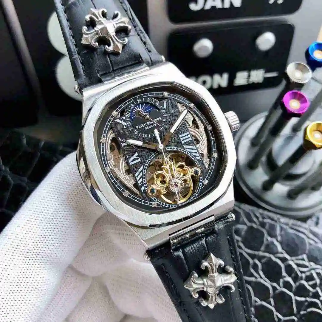 General Watches Patek Philippe Watch Men's Watch Paired with Original Fully Automatic Mechanical Movement Top Grade 316 Precision Steel Case Case with Mineral Super Strong Mirror Diameter 42mm KK05450 view 9