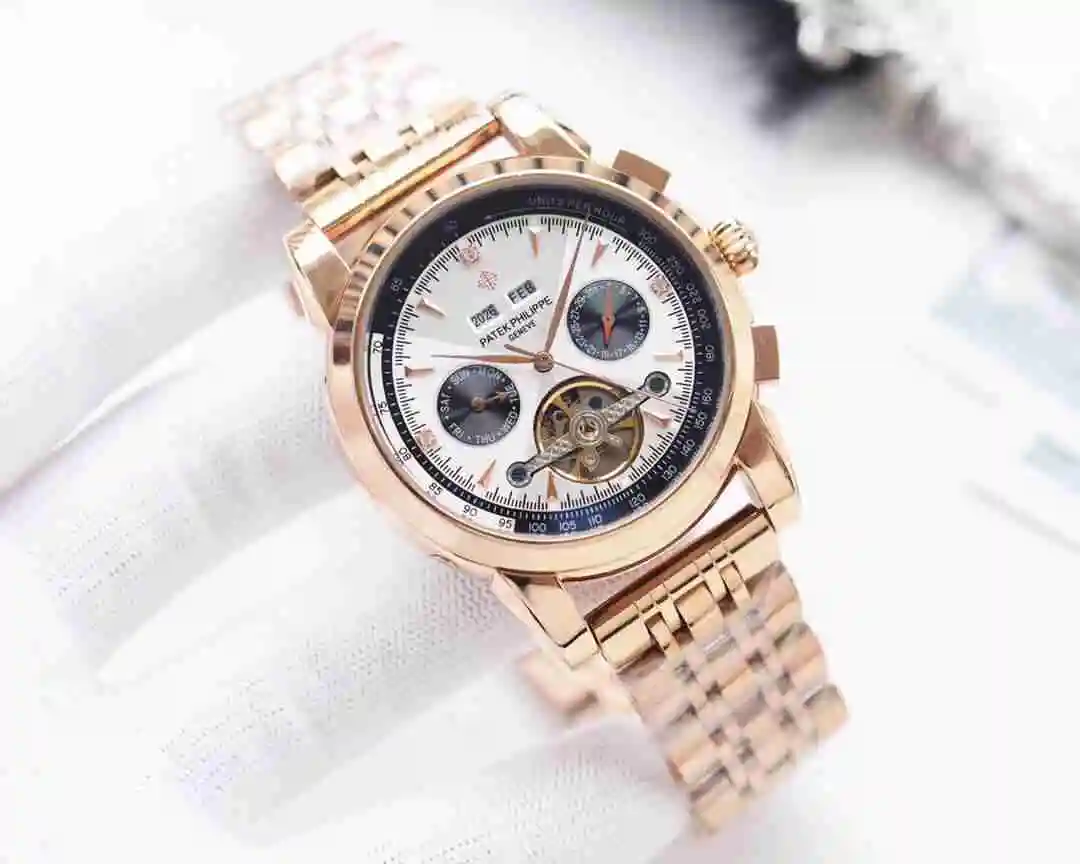 General Watches Patek Philippe Watch Men's Watch Paired with Original Fully Automatic Mechanical Movement Top Grade 316 Precision Steel Case Case with Mineral Super Strong Mirror Diameter 42mm KK04250 view 5