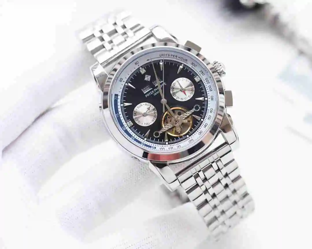 General Watches Patek Philippe Watch Men's Watch Paired with Original Fully Automatic Mechanical Movement Top Grade 316 Precision Steel Case Case with Mineral Super Strong Mirror Diameter 42mm KK04250 view 9