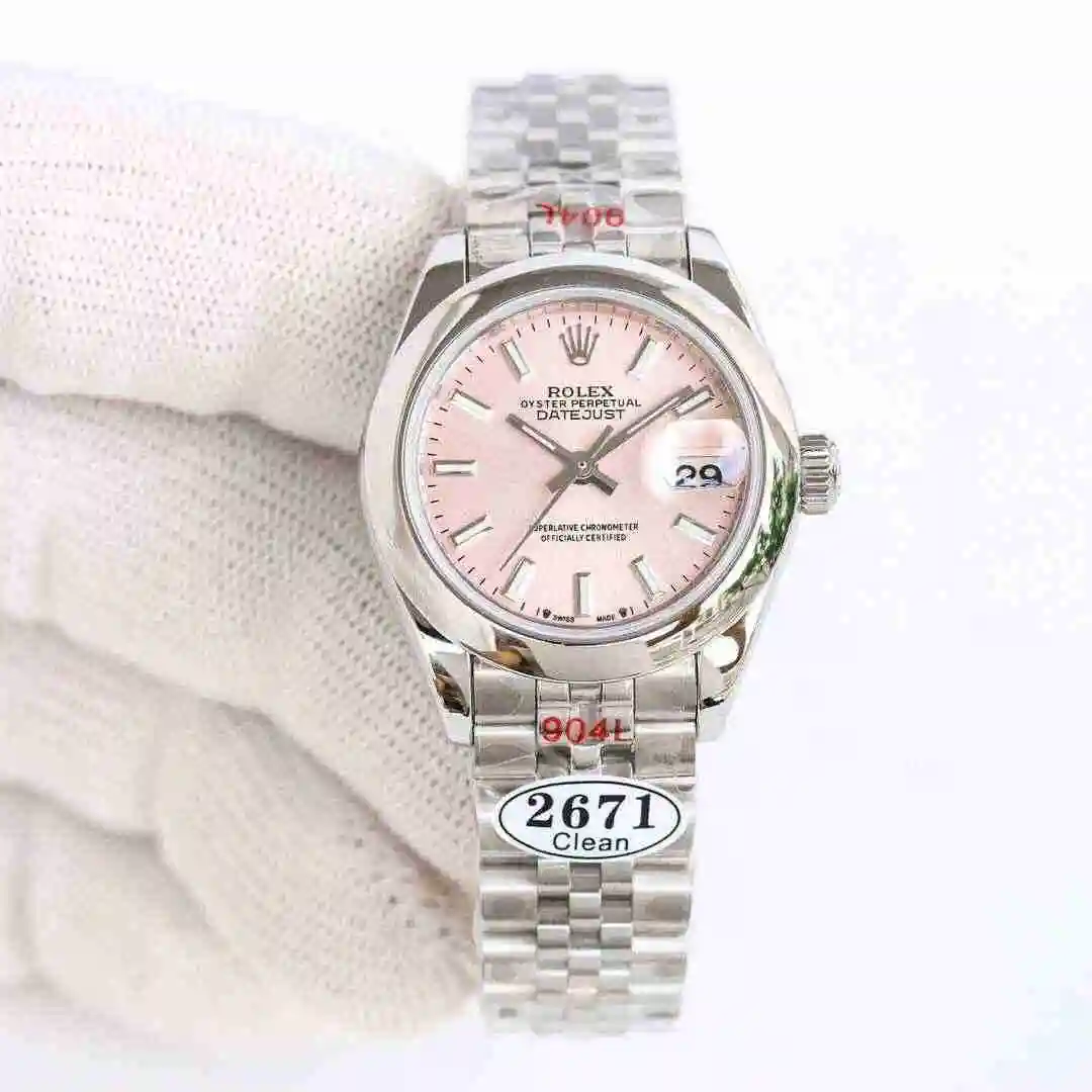 General Watches Rolex Watch Women's Watch Paired with Original Fully Automatic Mechanical Movement Top grade 316 Precision Steel Case with Mineral Super Strong Mirror Diameter 28mm kk view 7