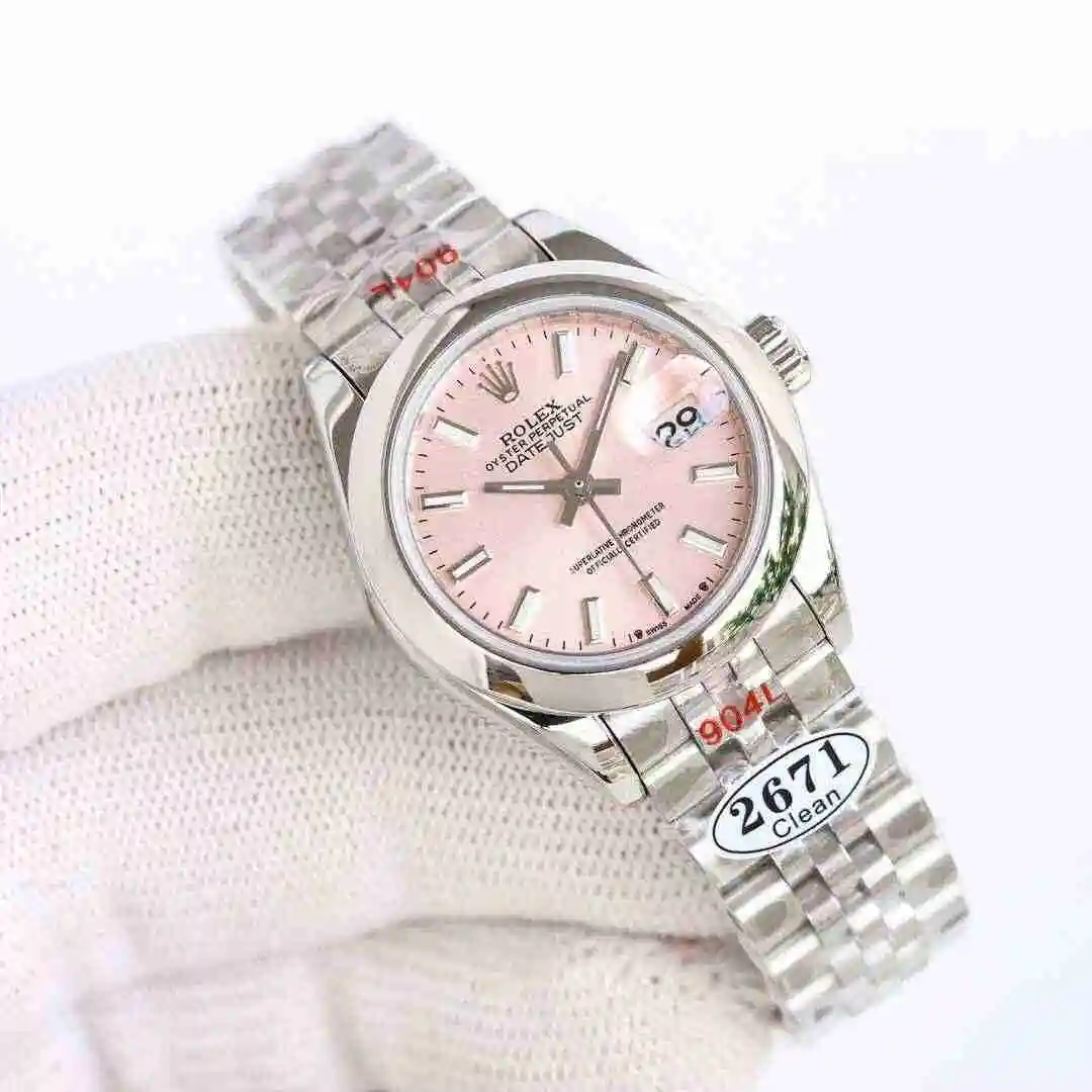 General Watches Rolex Watch Women's Watch Paired with Original Fully Automatic Mechanical Movement Top grade 316 Precision Steel Case with Mineral Super Strong Mirror Diameter 28mm kk view 8