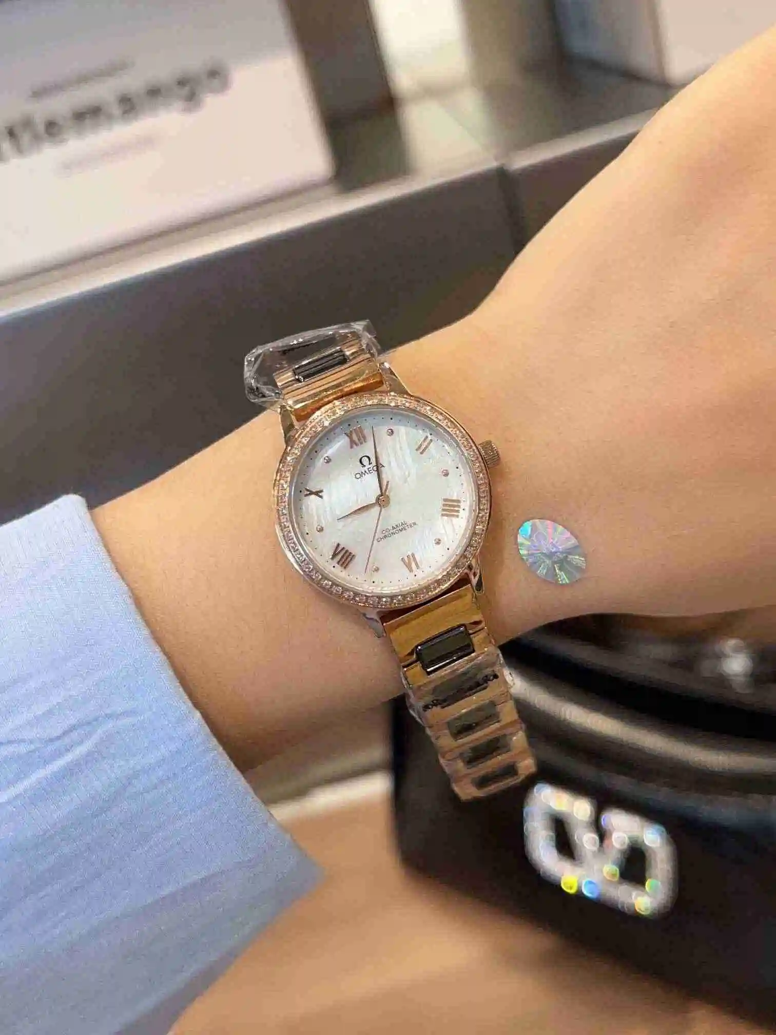 General Watches OMEGA Omega Watch Women's Watch Paired with Original Fully Automatic Mechanical Movement Top Grade 316 Precision Steel Case with Mineral Super Strong Mirror Diameter 30mm KK02450 view 3