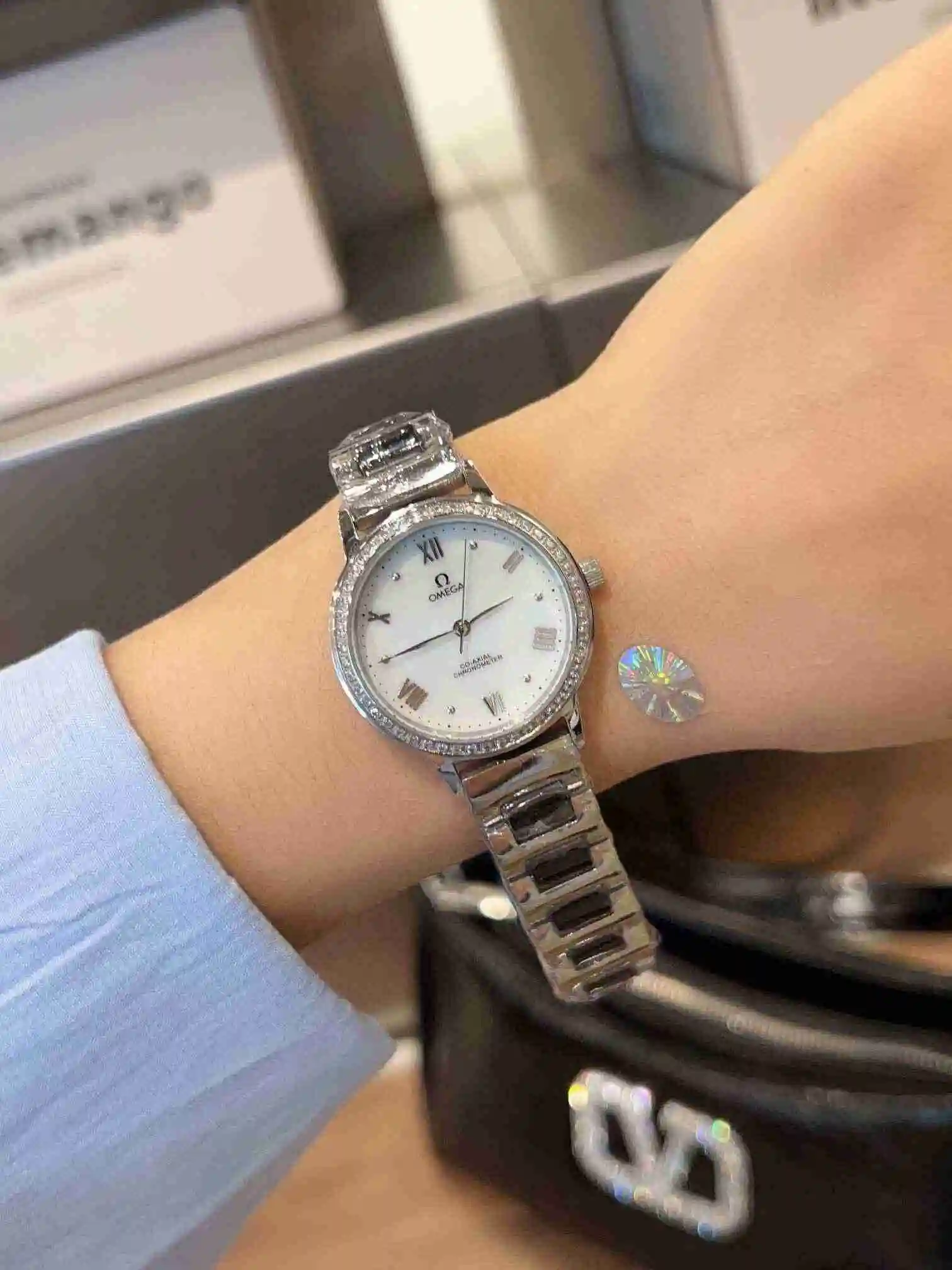 General Watches OMEGA Omega Watch Women's Watch Paired with Original Fully Automatic Mechanical Movement Top Grade 316 Precision Steel Case with Mineral Super Strong Mirror Diameter 30mm KK02450 view 5