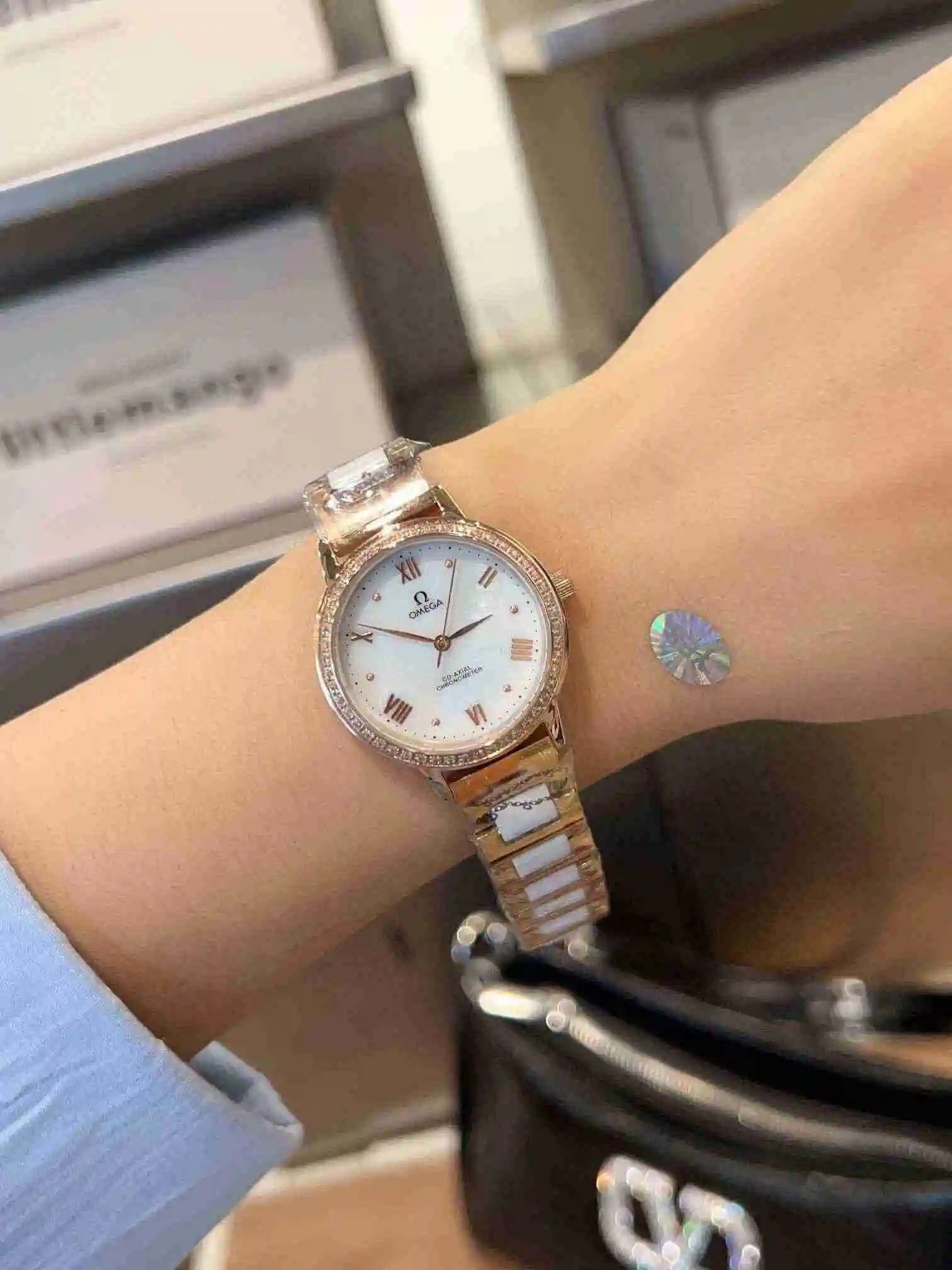 General Watches OMEGA Omega Watch Women's Watch Paired with Original Fully Automatic Mechanical Movement Top Grade 316 Precision Steel Case with Mineral Super Strong Mirror Diameter 30mm KK02450 view 6