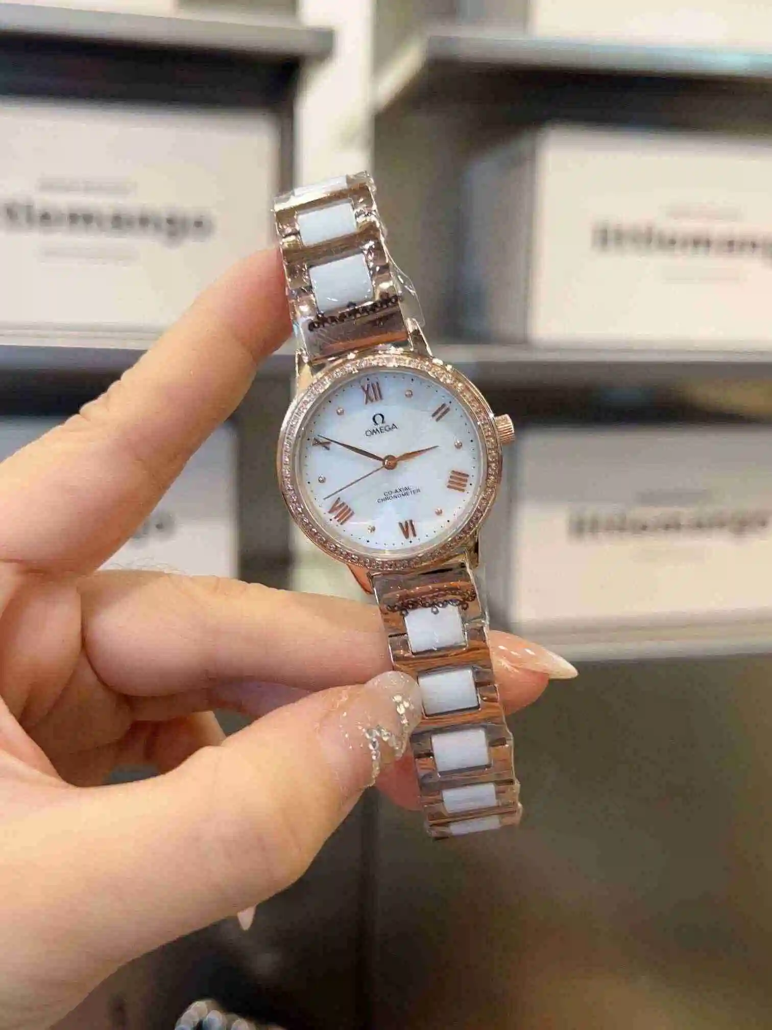 General Watches OMEGA Omega Watch Women's Watch Paired with Original Fully Automatic Mechanical Movement Top Grade 316 Precision Steel Case with Mineral Super Strong Mirror Diameter 30mm KK02450 view 7