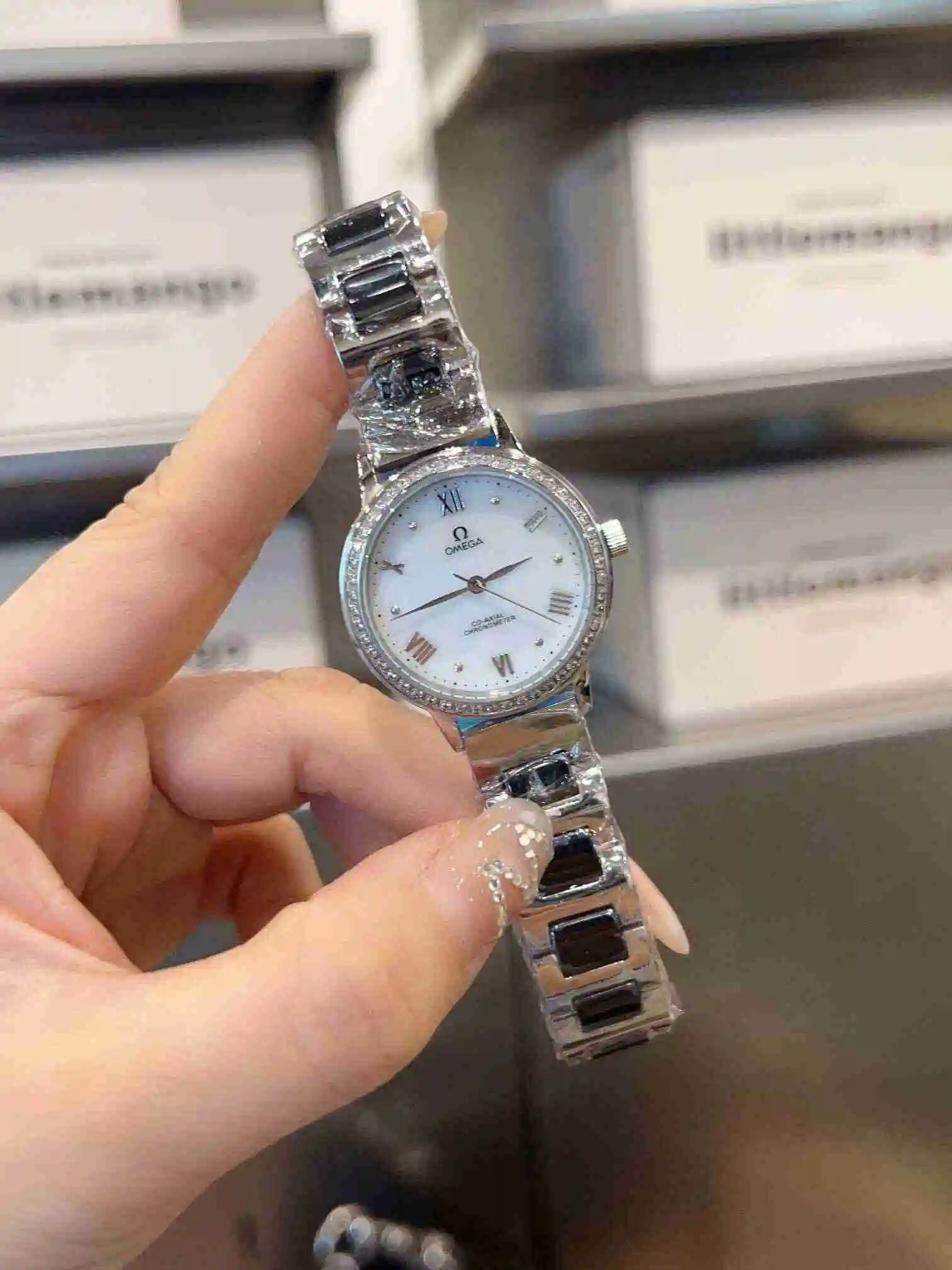 General Watches OMEGA Omega Watch Women's Watch Paired with Original Fully Automatic Mechanical Movement Top Grade 316 Precision Steel Case with Mineral Super Strong Mirror Diameter 30mm KK02450 view 8