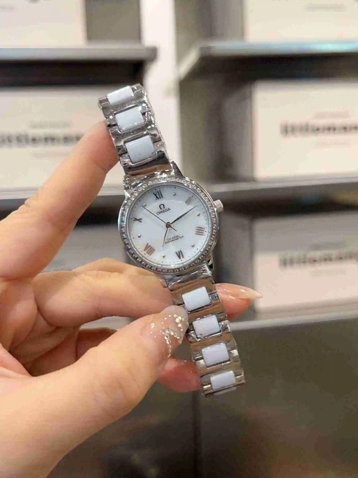General Watches OMEGA Omega Watch Women's Watch Paired with Original Fully Automatic Mechanical Movement Top Grade 316 Precision Steel Case with Mineral Super Strong Mirror Diameter 30mm KK02450 view 9