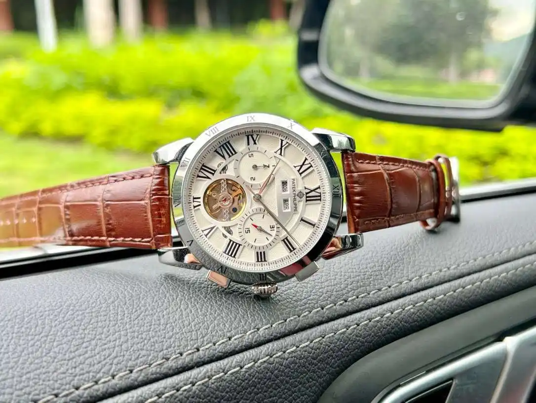 General Watches Watch Men's watch with original fully automatic mechanical movement, top-grade 316 stainless steel case and strap, mineral super mirror, diameter 42cm KK04850 1 view 6
