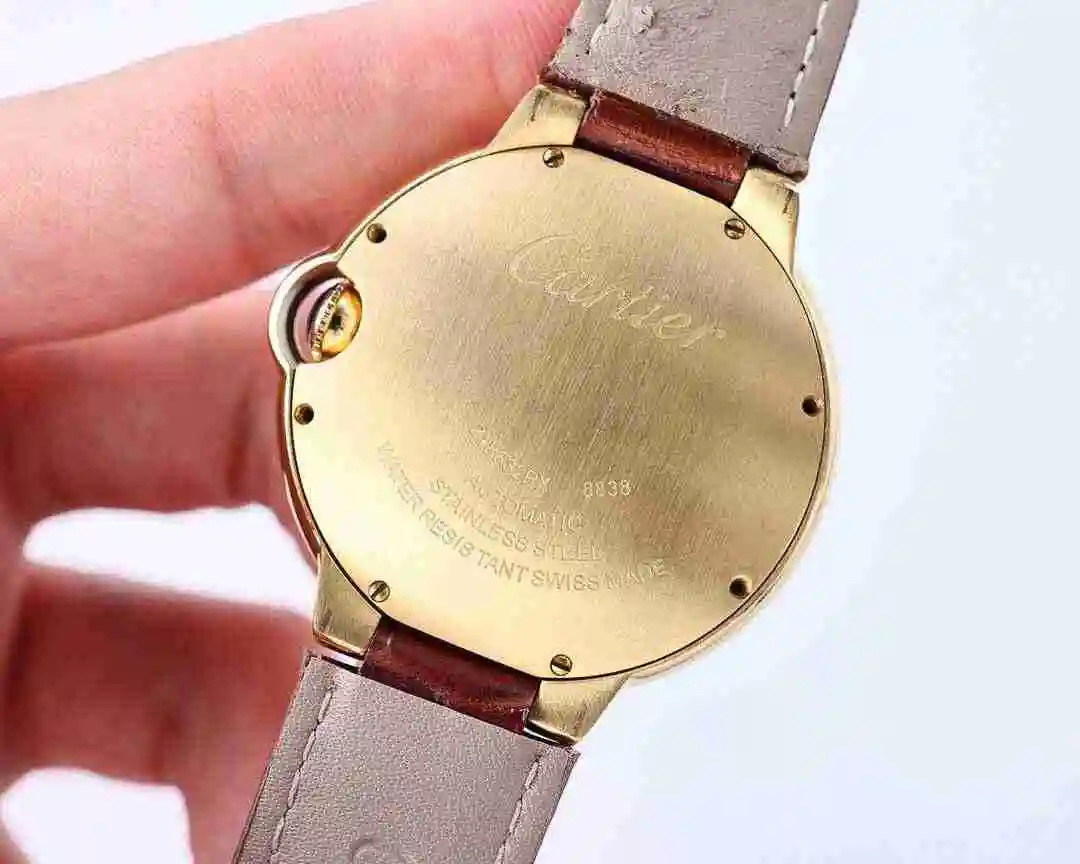 General Watches Cartier Watch Couple Watch Paired with Original Fully Automatic Mechanical Movement Top grade 316 Precision Steel Case Case with Mineral Super Strong Mirror Diameter Large 42mm Small 33mm kk07500 1 view 3