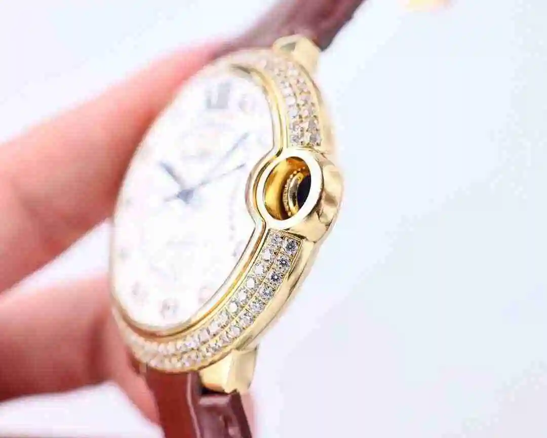 General Watches Cartier Watch Couple Watch Paired with Original Fully Automatic Mechanical Movement Top grade 316 Precision Steel Case Case with Mineral Super Strong Mirror Diameter Large 42mm Small 33mm kk07500 1 view 4
