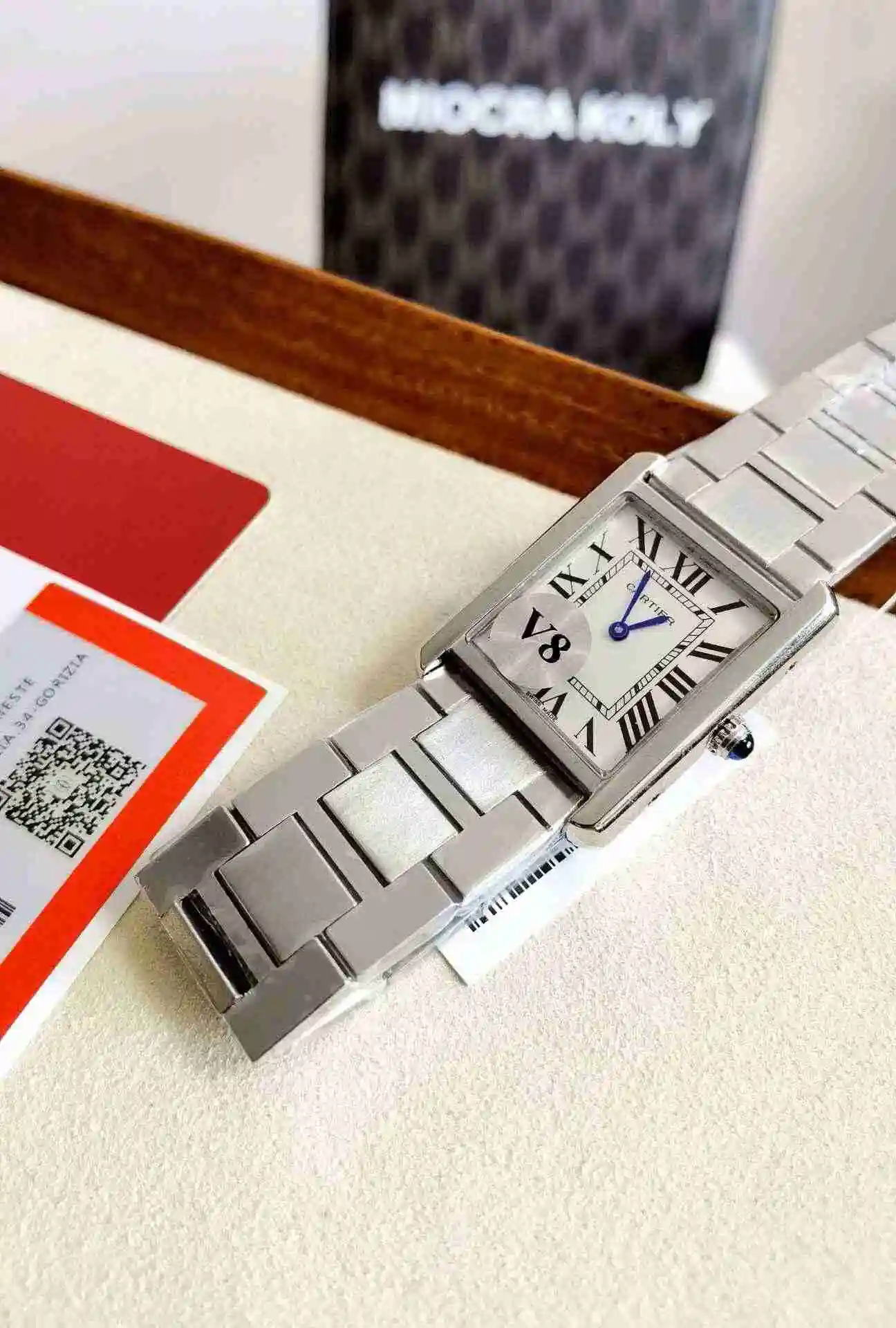 General Watches Cartier Watch Couple Watch Paired with Original Fully Automatic Mechanical Movement Top grade 316 Precision Steel Case Case with Mineral Super Strong Mirror Diameter 27MMX34MM KK03250 view 3