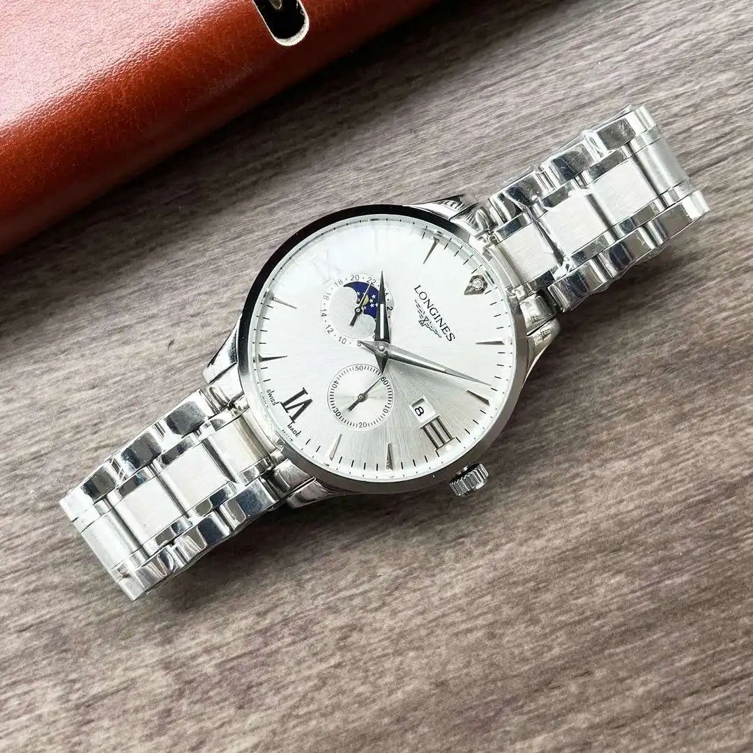 General Watches Longines Watch Lang@ men's watch with original fully automatic mechanical movement, top-grade 316 stainless steel case and strap, mineral super mirror, diameter 42mm KK04050 2 view 5