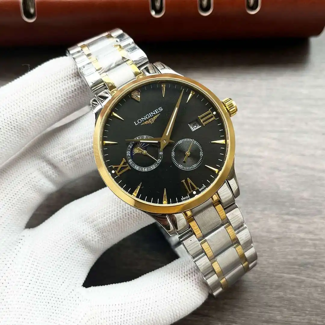 General Watches Longines Watch Lang@ men's watch with original fully automatic mechanical movement, top-grade 316 stainless steel case and strap, mineral super mirror, diameter 42mm KK04050 2 view 6