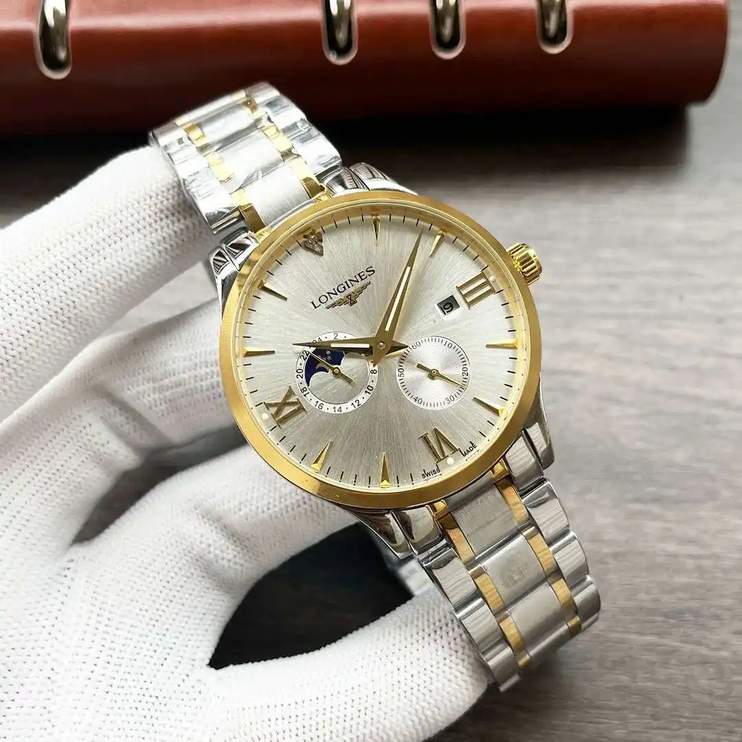 General Watches Longines Watch Lang@ men's watch with original fully automatic mechanical movement, top-grade 316 stainless steel case and strap, mineral super mirror, diameter 42mm KK04050 2 view 7