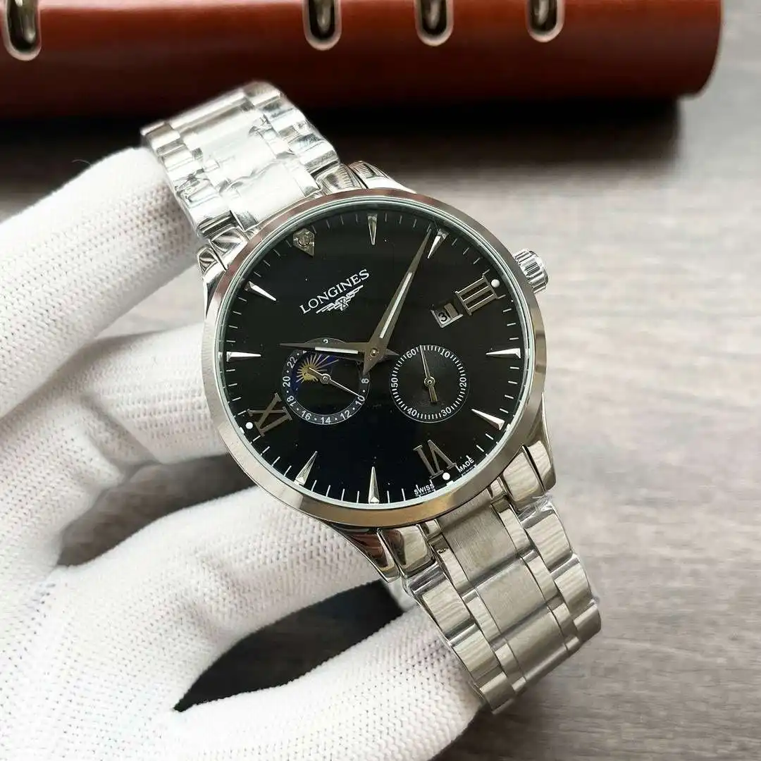 General Watches Longines Watch Lang@ men's watch with original fully automatic mechanical movement, top-grade 316 stainless steel case and strap, mineral super mirror, diameter 42mm KK04050 2 view 8