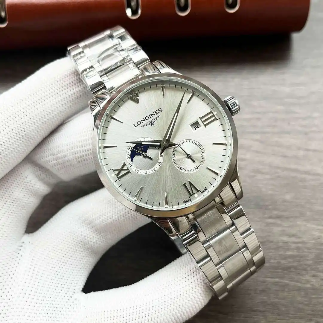 General Watches Longines Watch Lang@ men's watch with original fully automatic mechanical movement, top-grade 316 stainless steel case and strap, mineral super mirror, diameter 42mm KK04050 2 view 9