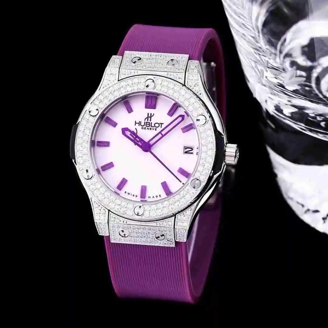 General Watches Hublot Yubo Watch Women's Watch Paired with Original Fully Automatic Mechanical Movement Top Grade 316 Precision Steel Case with Mineral Super Strong Mirror Diameter 40mm KK03350 6 view 9