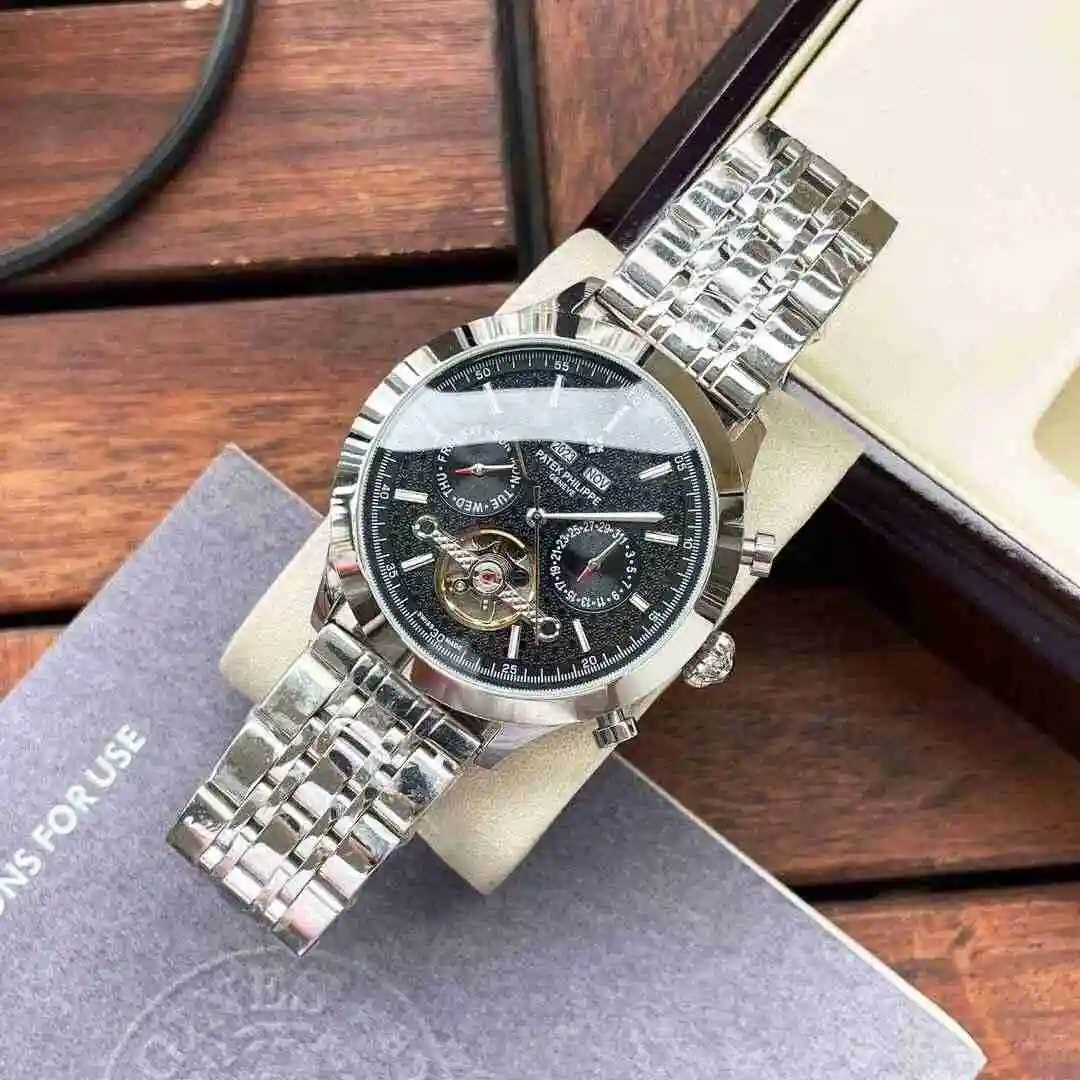 General Watches Patek Philippe Watch Men's Watch Paired with Original Fully Automatic Mechanical Movement Top Grade 316 Precision Steel Case Case with Mineral Super Strong Mirror Diameter 42mm KK05350 view 5