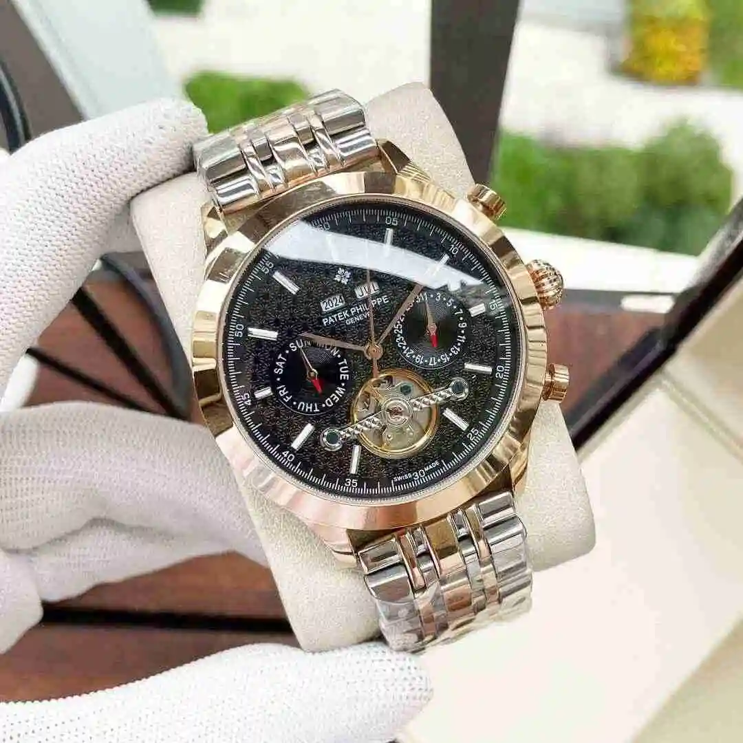 General Watches Patek Philippe Watch Men's Watch Paired with Original Fully Automatic Mechanical Movement Top Grade 316 Precision Steel Case Case with Mineral Super Strong Mirror Diameter 42mm KK05350 view 7