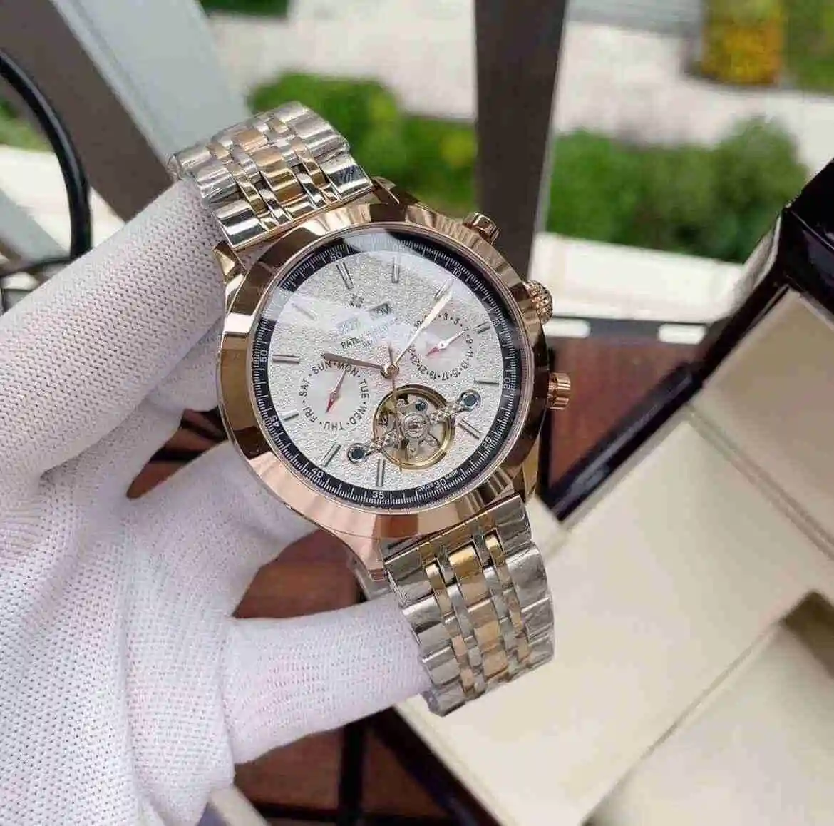 General Watches Patek Philippe Watch Men's Watch Paired with Original Fully Automatic Mechanical Movement Top Grade 316 Precision Steel Case Case with Mineral Super Strong Mirror Diameter 42mm KK05350 view 8