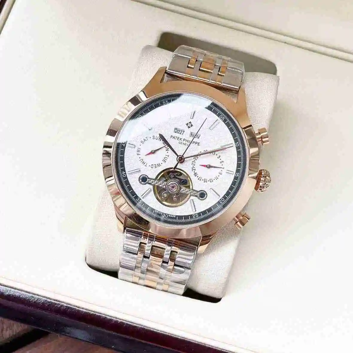 General Watches Patek Philippe Watch Men's Watch Paired with Original Fully Automatic Mechanical Movement Top Grade 316 Precision Steel Case Case with Mineral Super Strong Mirror Diameter 42mm KK05350 view 9