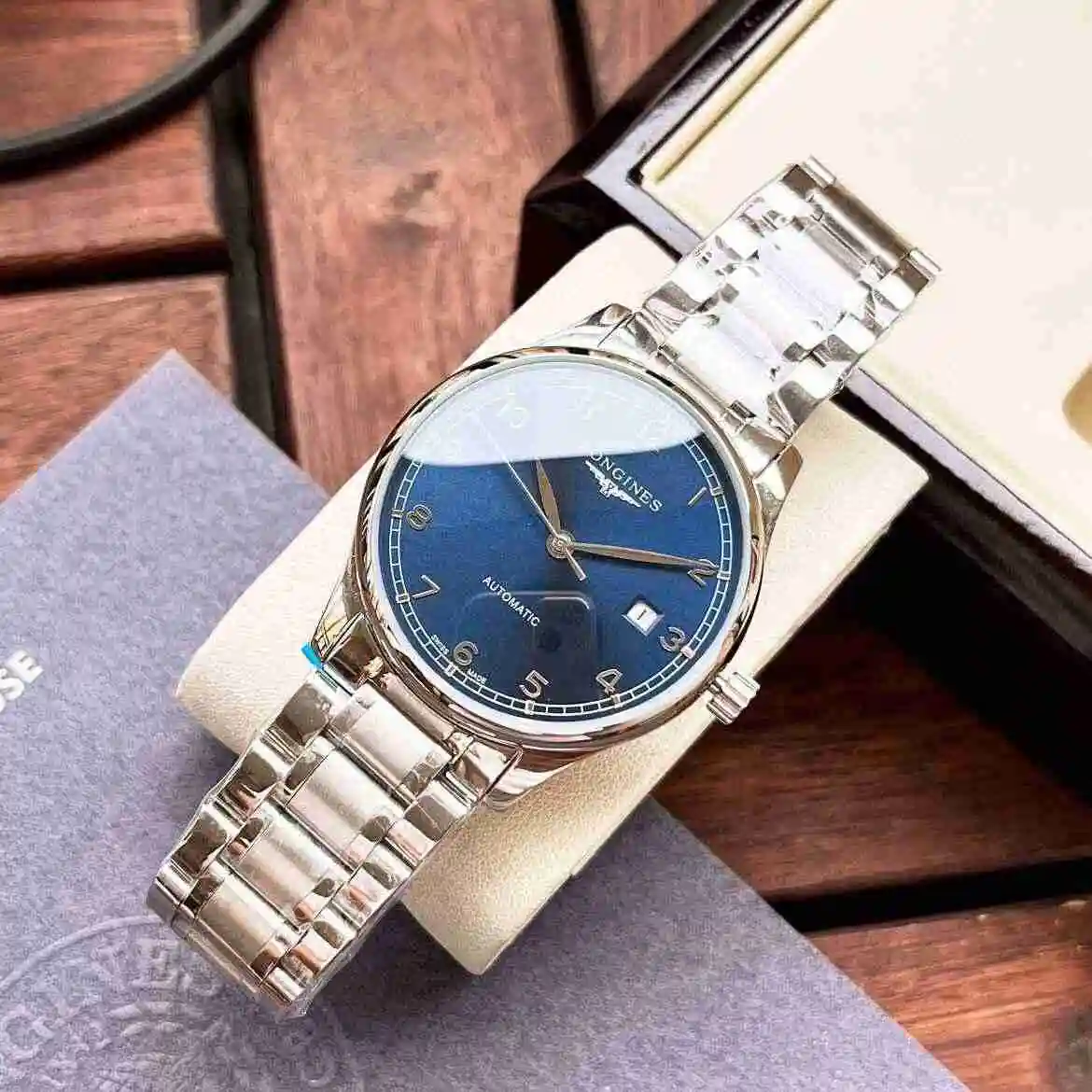 General Watches Longines Watch Men's Watch Paired with Original Fully Automatic Mechanical Movement Top Grade 316 Precision Steel Case with Mineral Super Strong Mirror Diameter 40mm KK04 1 view 5