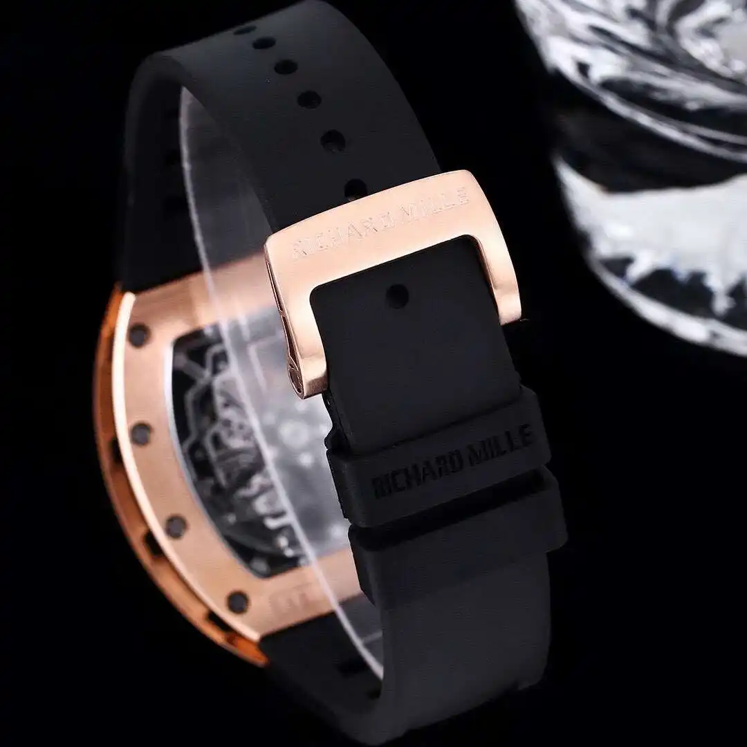 General Watches Richard Mille Richard @ Mill watch men's watch with original fully automatic mechanical movement top 316 stainless steel case strap mineral super mirror KK09800 7 view 2