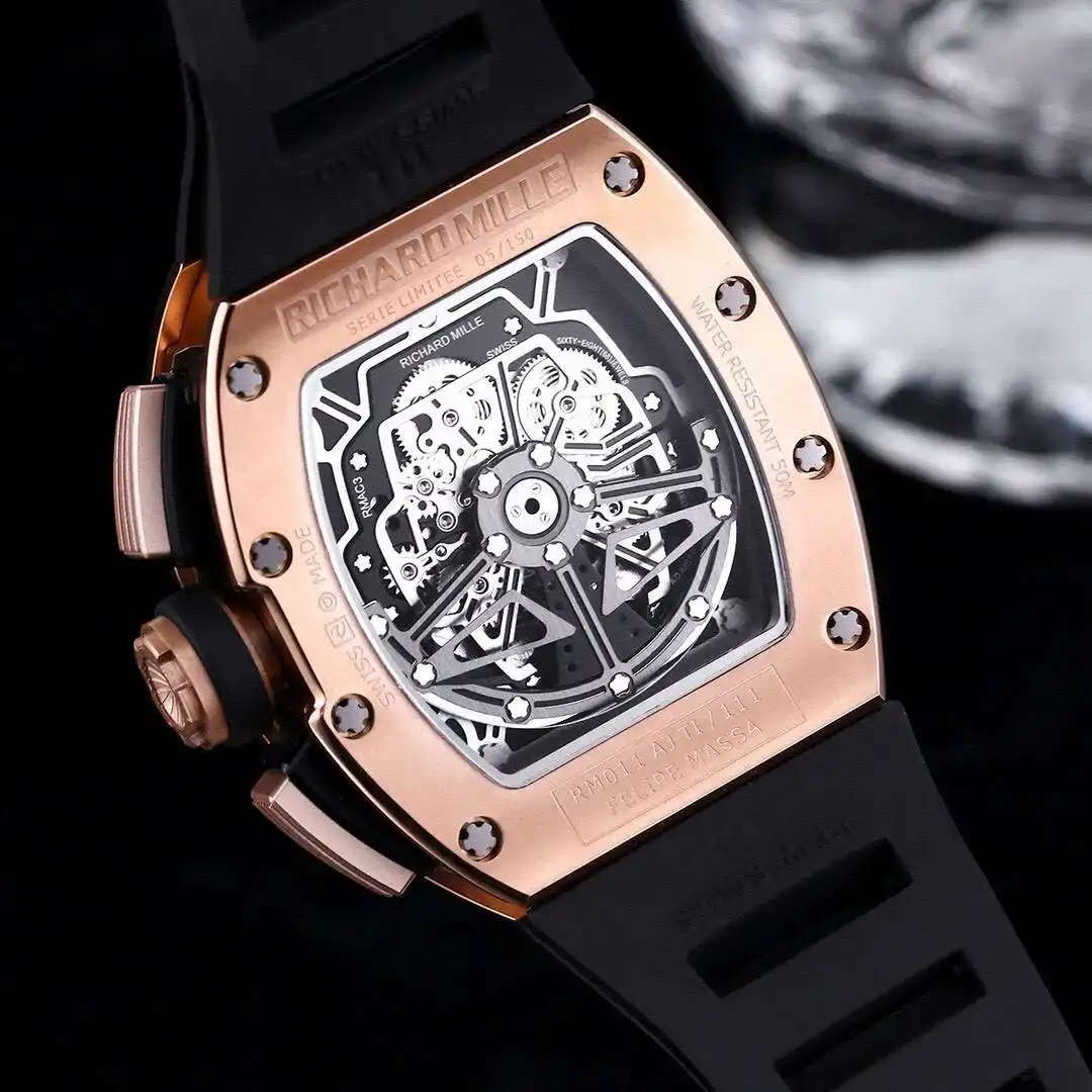 General Watches Richard Mille Richard @ Mill watch men's watch with original fully automatic mechanical movement top 316 stainless steel case strap mineral super mirror KK09800 7 view 3