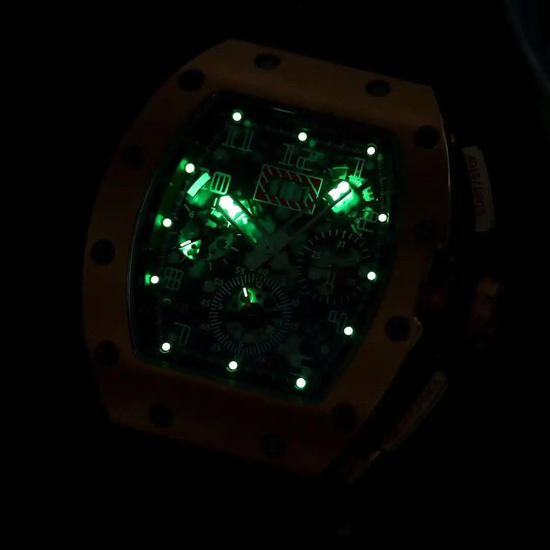 General Watches Richard Mille Richard @ Mill watch men's watch with original fully automatic mechanical movement top 316 stainless steel case strap mineral super mirror KK09800 7 view 6