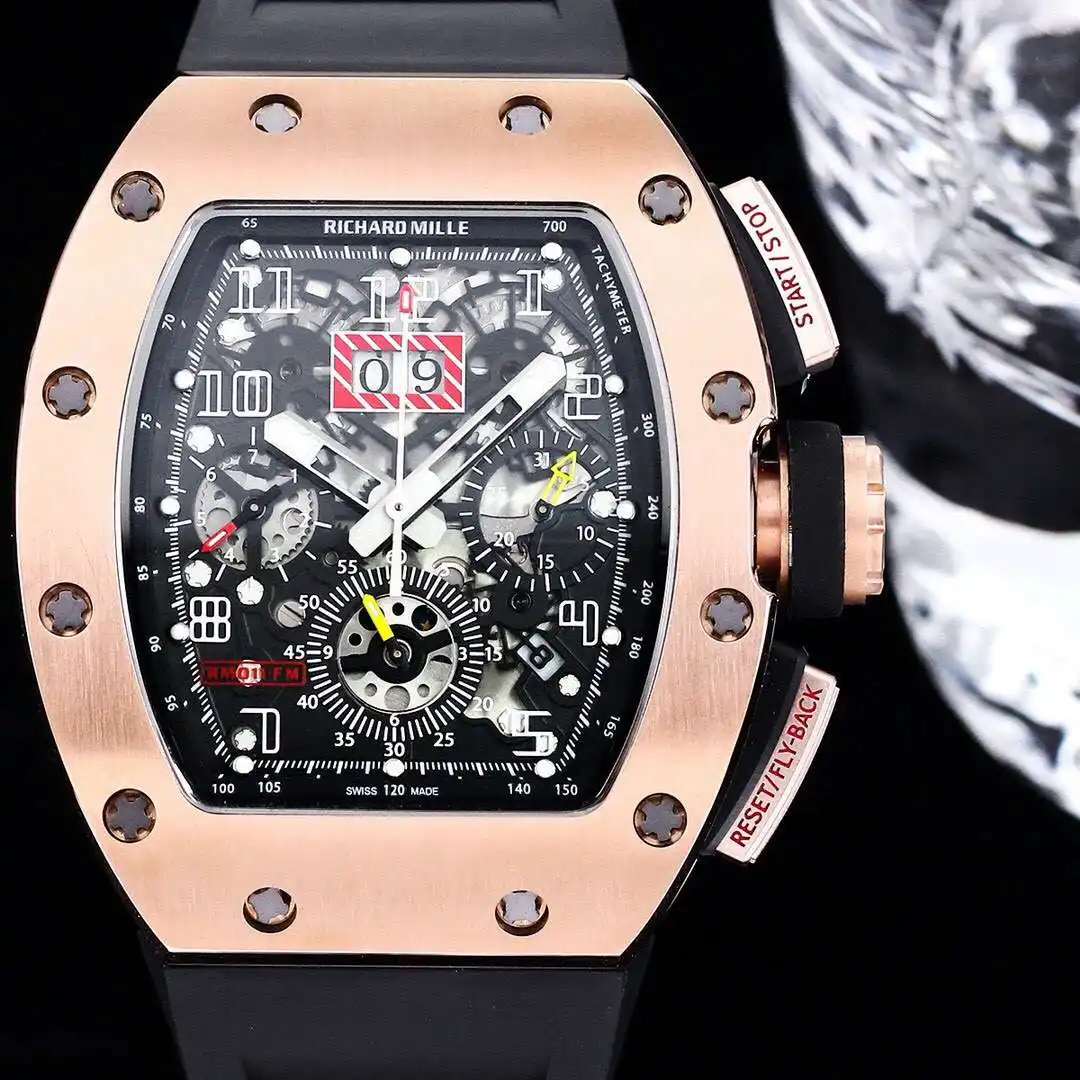 General Watches Richard Mille Richard @ Mill watch men's watch with original fully automatic mechanical movement top 316 stainless steel case strap mineral super mirror KK09800 7 view 8