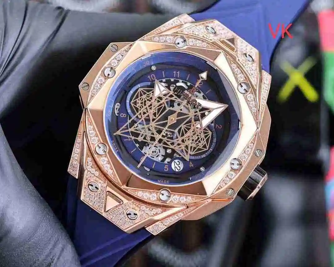 General Watches Hublot Yubo Watch Men's Watch Paired with Original Fully Automatic Mechanical Movement, Top Grade 316 Precision Steel Case with Mineral Super Strong Mirror Diameter 45mm kk07350 view 2