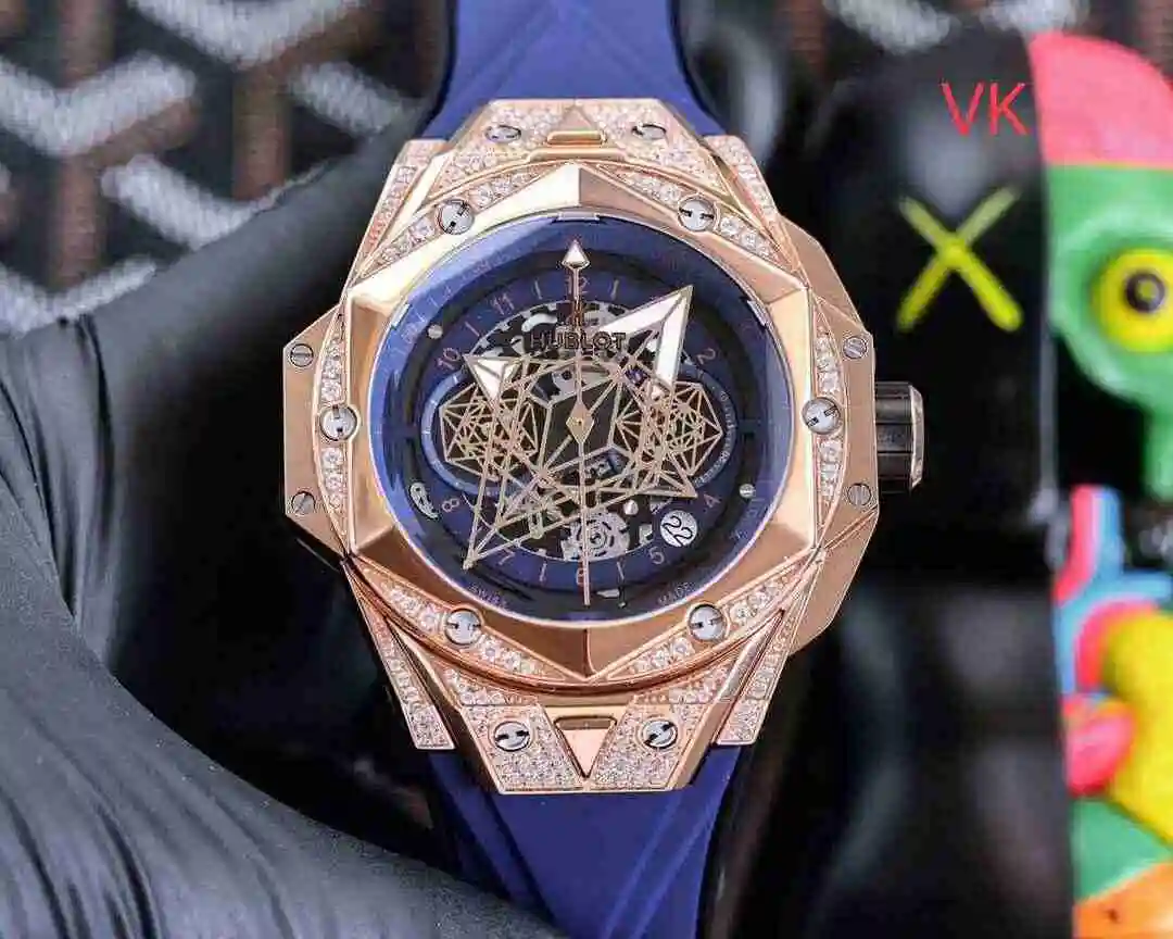 General Watches Hublot Yubo Watch Men's Watch Paired with Original Fully Automatic Mechanical Movement, Top Grade 316 Precision Steel Case with Mineral Super Strong Mirror Diameter 45mm kk07350 view 3