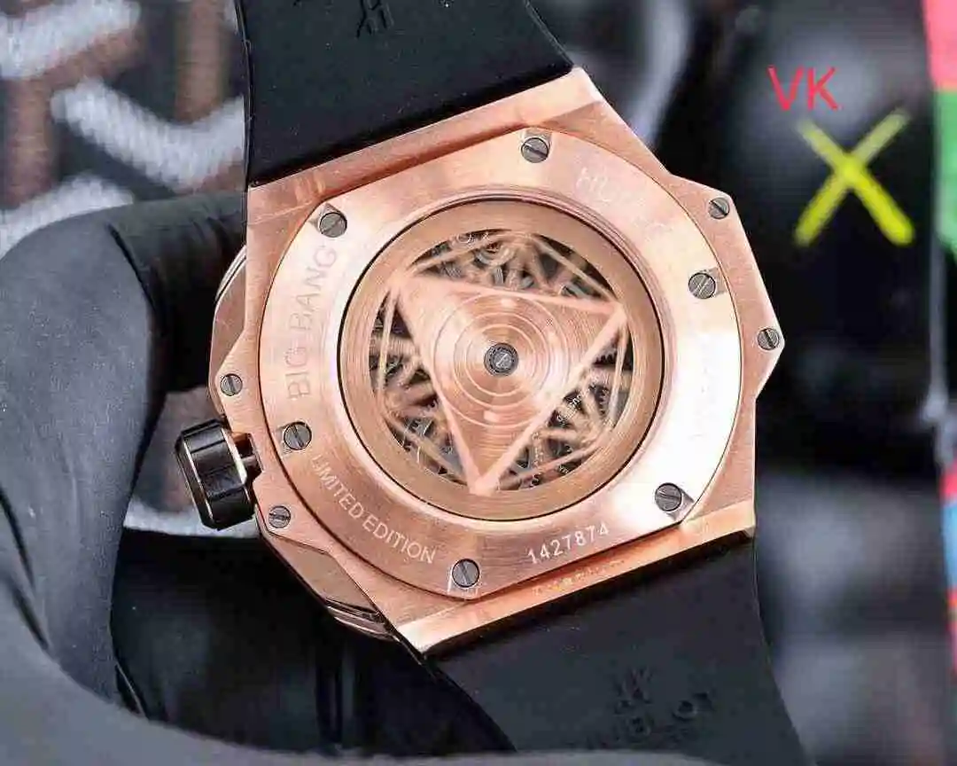 General Watches Hublot Yubo Watch Men's Watch Paired with Original Fully Automatic Mechanical Movement, Top Grade 316 Precision Steel Case with Mineral Super Strong Mirror Diameter 45mm kk07350 view 6