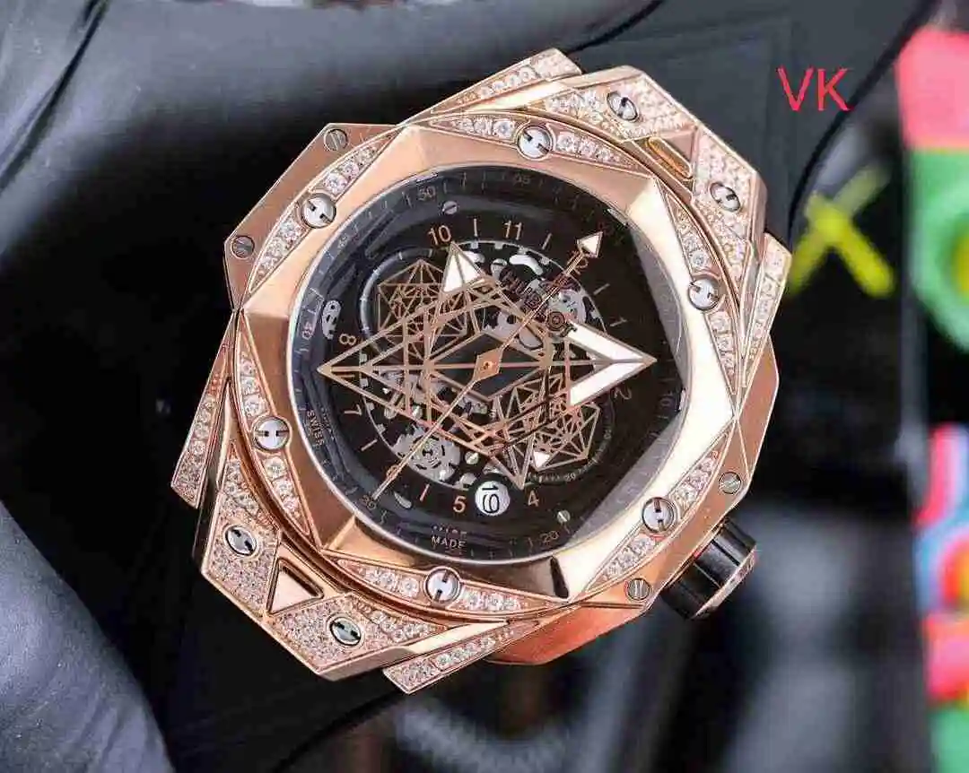 General Watches Hublot Yubo Watch Men's Watch Paired with Original Fully Automatic Mechanical Movement, Top Grade 316 Precision Steel Case with Mineral Super Strong Mirror Diameter 45mm kk07350 view 9
