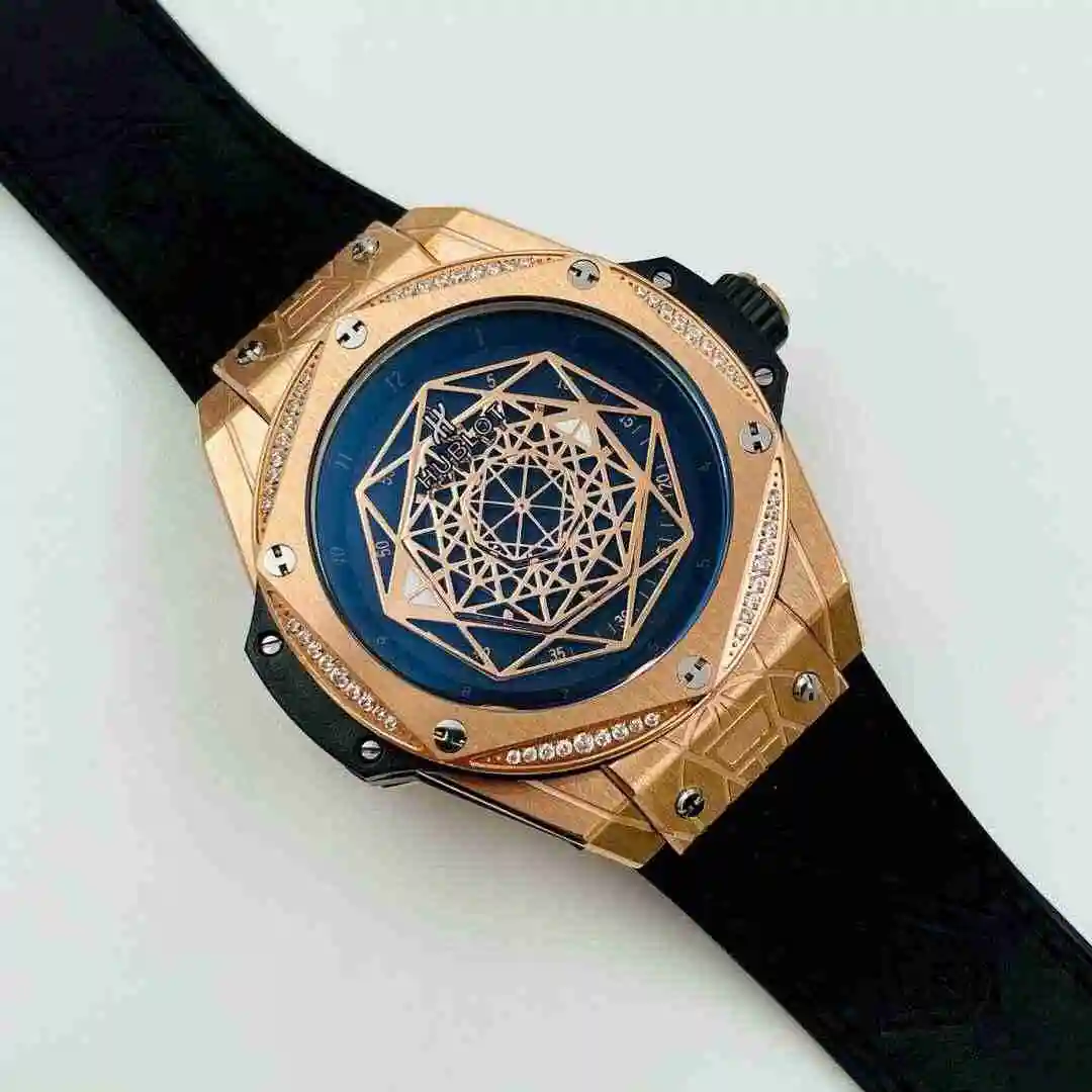 General Watches HUBLOT UBO Watch Men's Watch Paired with Original Fully Automatic Mechanical Movement Top Grade 316 Precision Steel Case with Mineral Super Strong Mirror Diameter 42mm KK05650 view 9