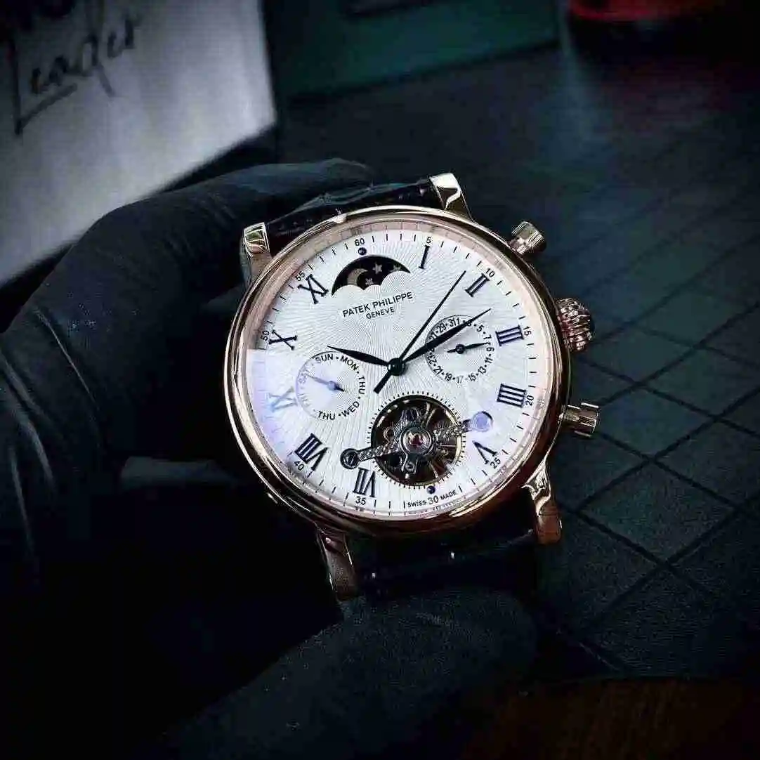 General Watches Patek Philippe Watch Men's Watch Paired with Original Fully Automatic Mechanical Movement Top Grade 316 Precision Steel Case Case with Mineral Super Strong Mirror Diameter 43mm KK04650 4 view 7
