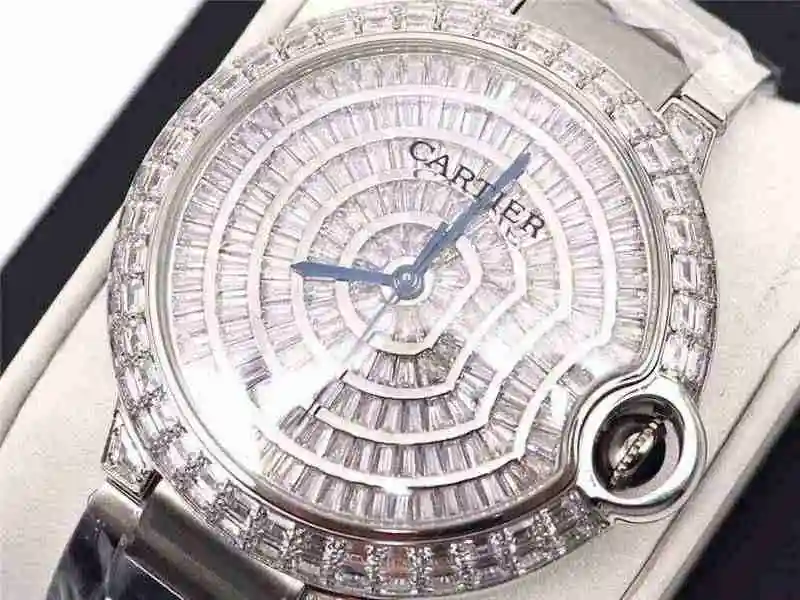 General Watches Cartier Blue Balloon Square Diamond Full Sky Star Watch 42mm view 4