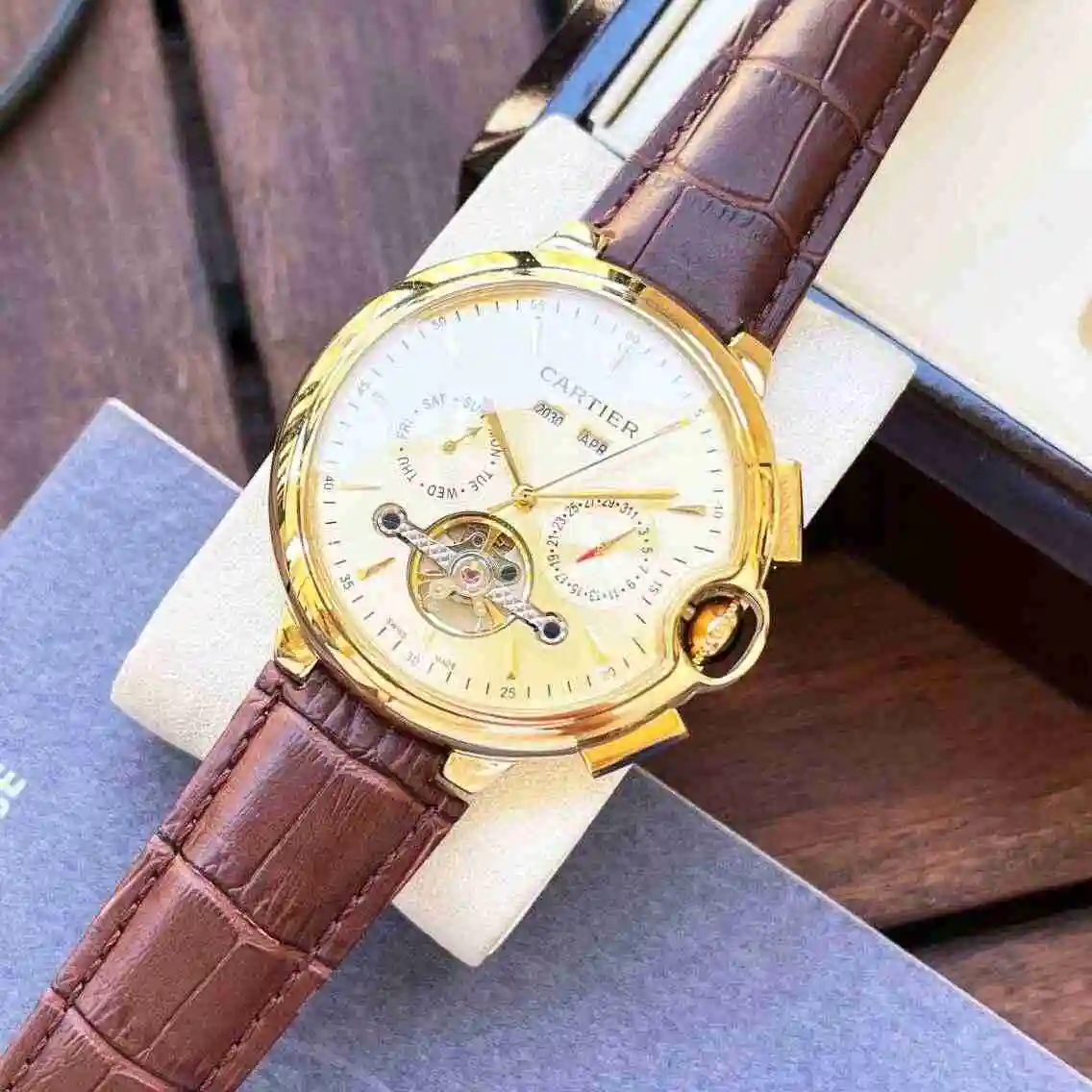 General Watches Cartier Watch Men's Watch Paired with Original Fully Automatic Mechanical Movement Top Grade 316 Precision Steel Case with Mineral Super Strong Mirror Diameter 44mm KK05600 1 view 4