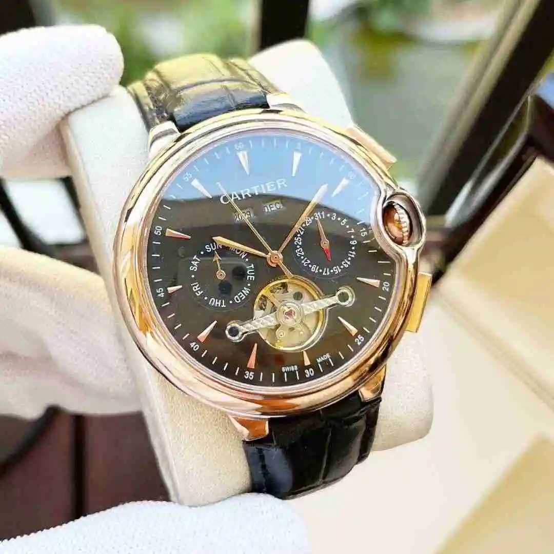 General Watches Cartier Watch Men's Watch Paired with Original Fully Automatic Mechanical Movement Top Grade 316 Precision Steel Case with Mineral Super Strong Mirror Diameter 44mm KK05600 1 view 6