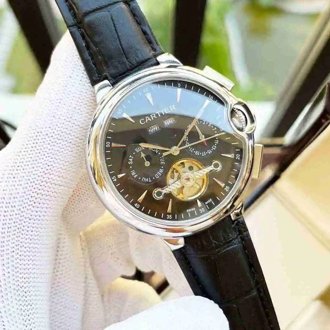 General Watches Cartier Watch Men's Watch Paired with Original Fully Automatic Mechanical Movement Top Grade 316 Precision Steel Case with Mineral Super Strong Mirror Diameter 44mm KK05600 1 view 7