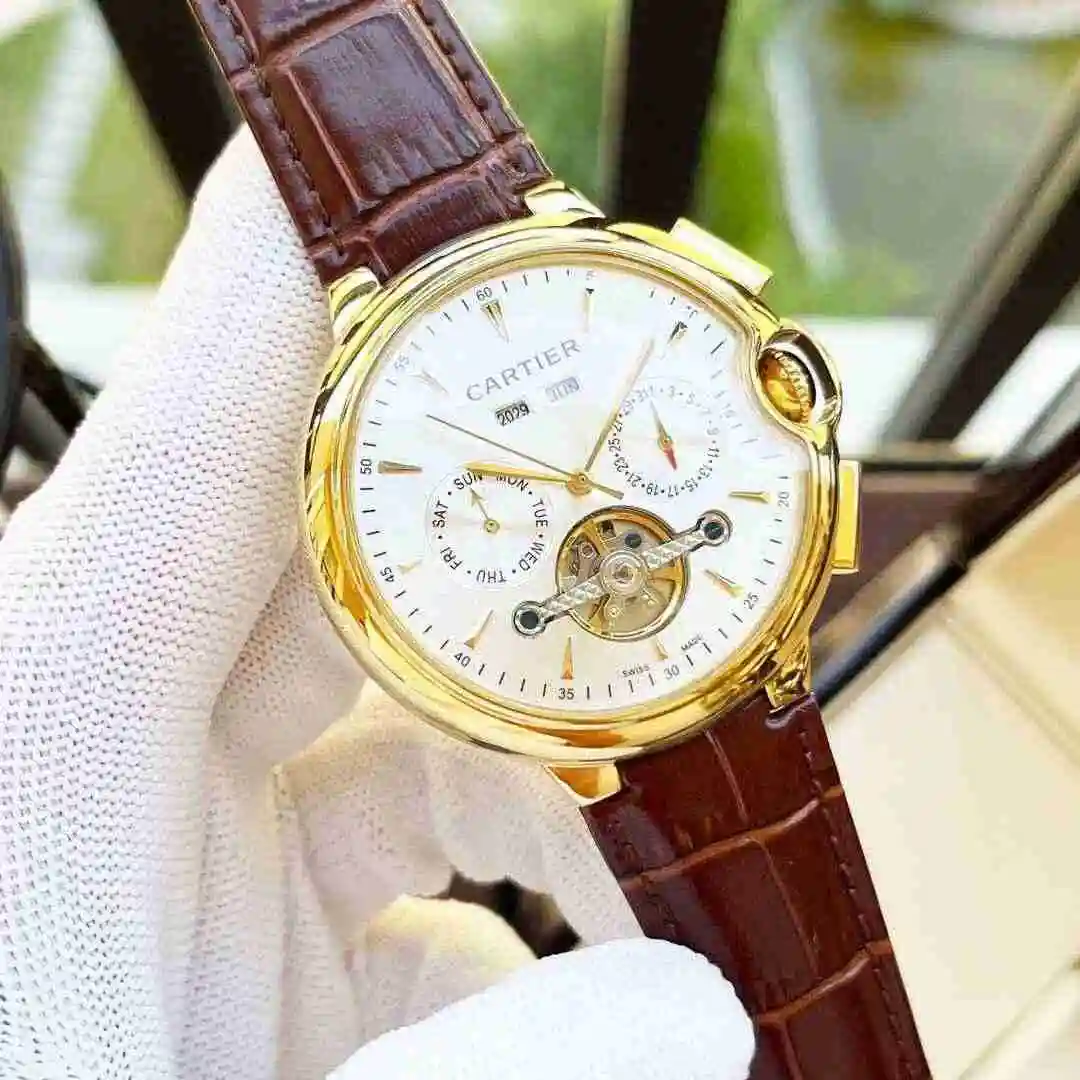 General Watches Cartier Watch Men's Watch Paired with Original Fully Automatic Mechanical Movement Top Grade 316 Precision Steel Case with Mineral Super Strong Mirror Diameter 44mm KK05600 1 view 8