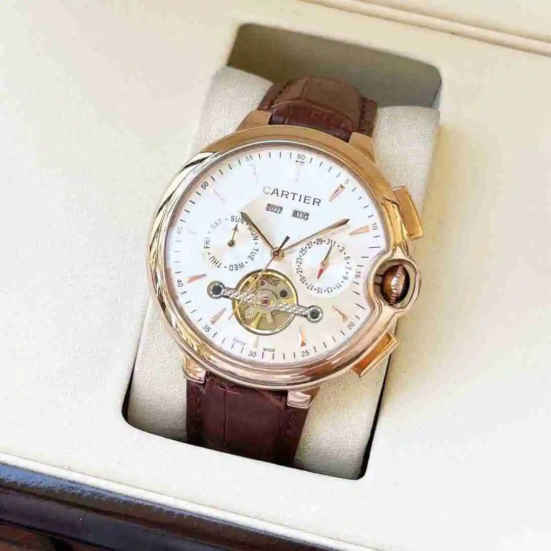 General Watches Cartier Watch Men's Watch Paired with Original Fully Automatic Mechanical Movement Top Grade 316 Precision Steel Case with Mineral Super Strong Mirror Diameter 44mm KK05600 1 view 9