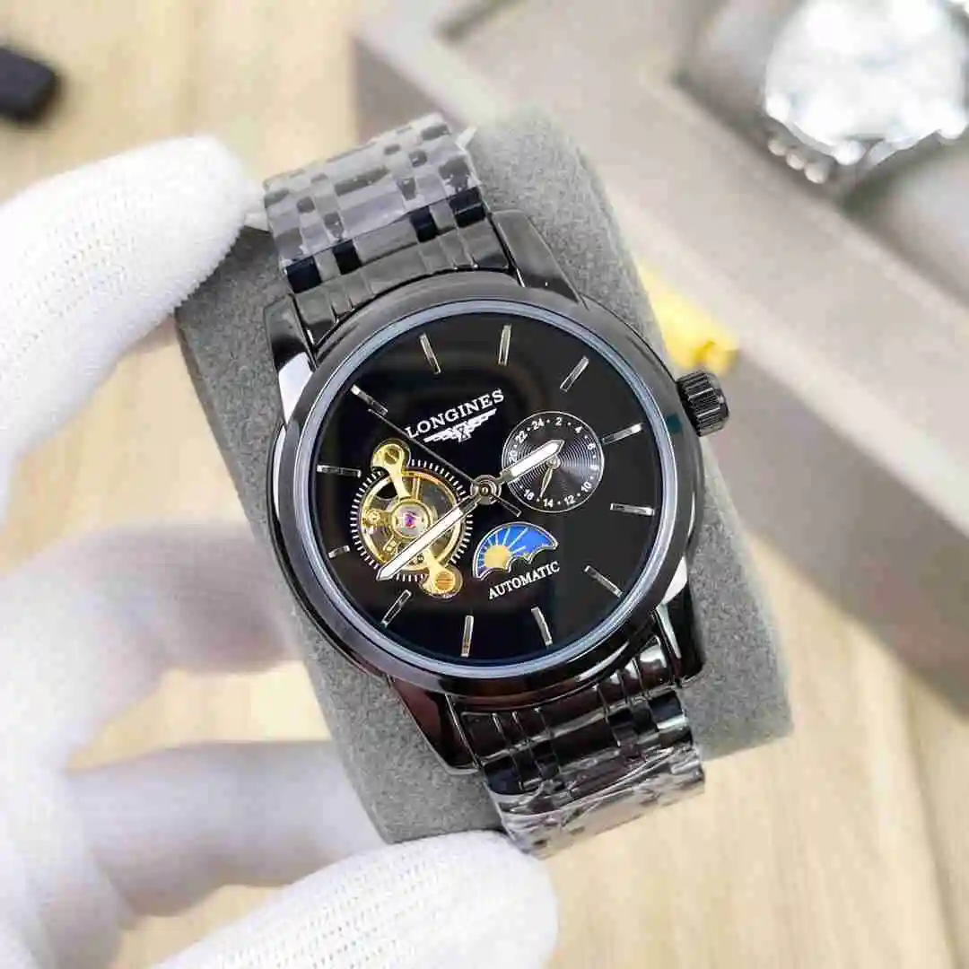 General Watches Longines Watch Men's Watch Paired with Original Fully Automatic Mechanical Movement Top Grade 316 Precision Steel Case with Mineral Super Strong Mirror Diameter 42mm KK03850 5 view 8