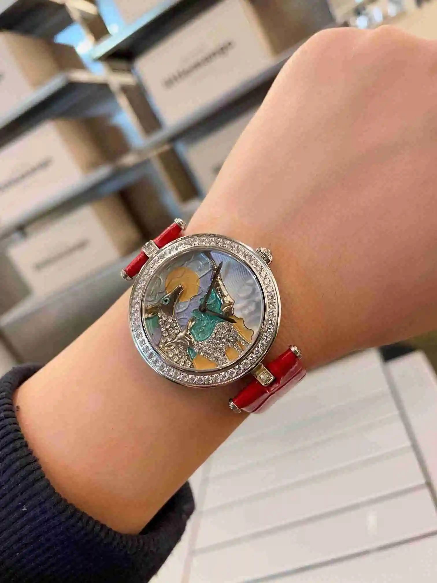 General Watches Vanke Yabao Watch Women's Watch Paired with Original Fully Automatic Mechanical Movement Top Grade 316 Precision Steel Case with Mineral Super Strong Mirror Diameter 36cm KK03150 view 3